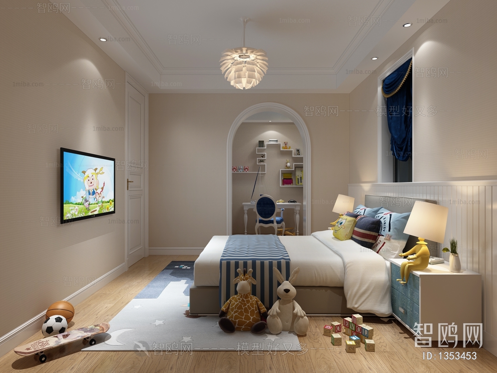 Simple European Style Children's Room