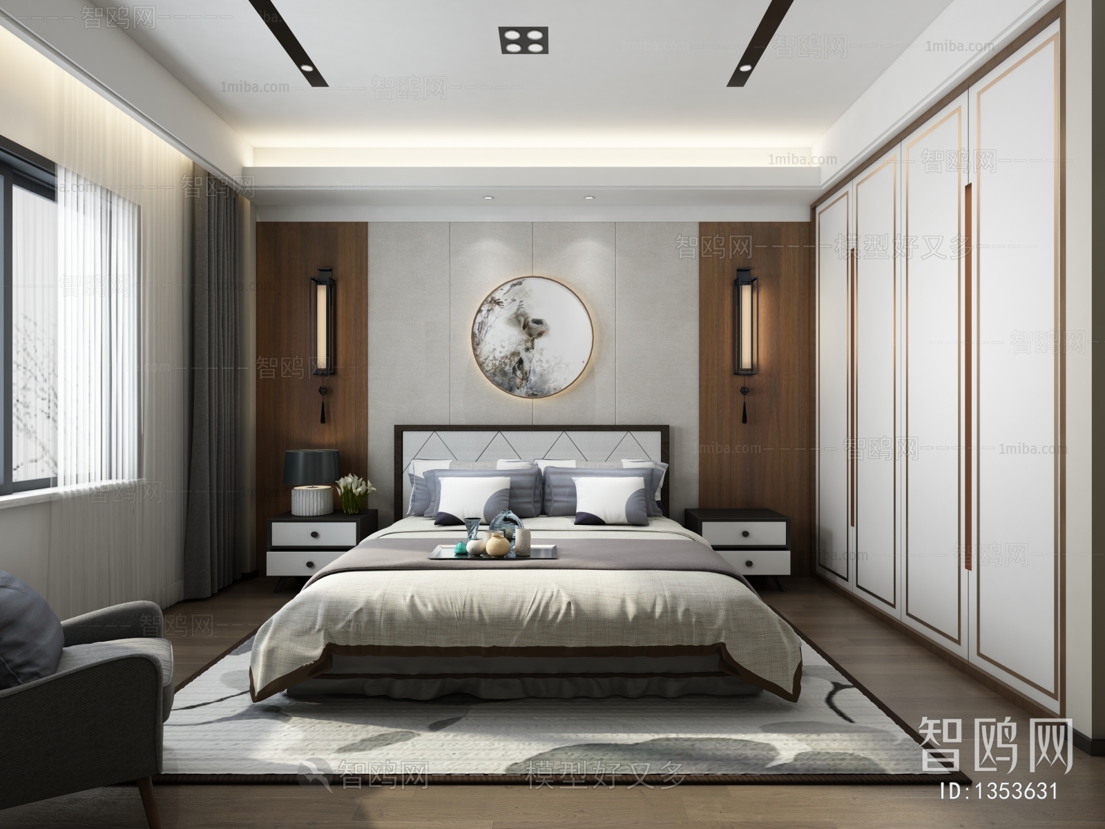 New Chinese Style Bedroom