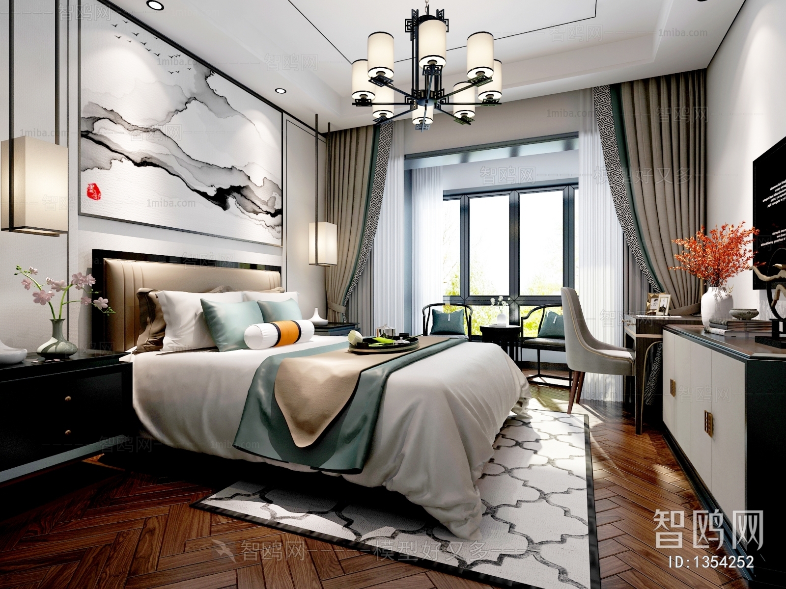 New Chinese Style Bedroom