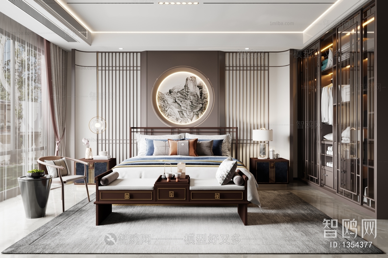 New Chinese Style Bedroom