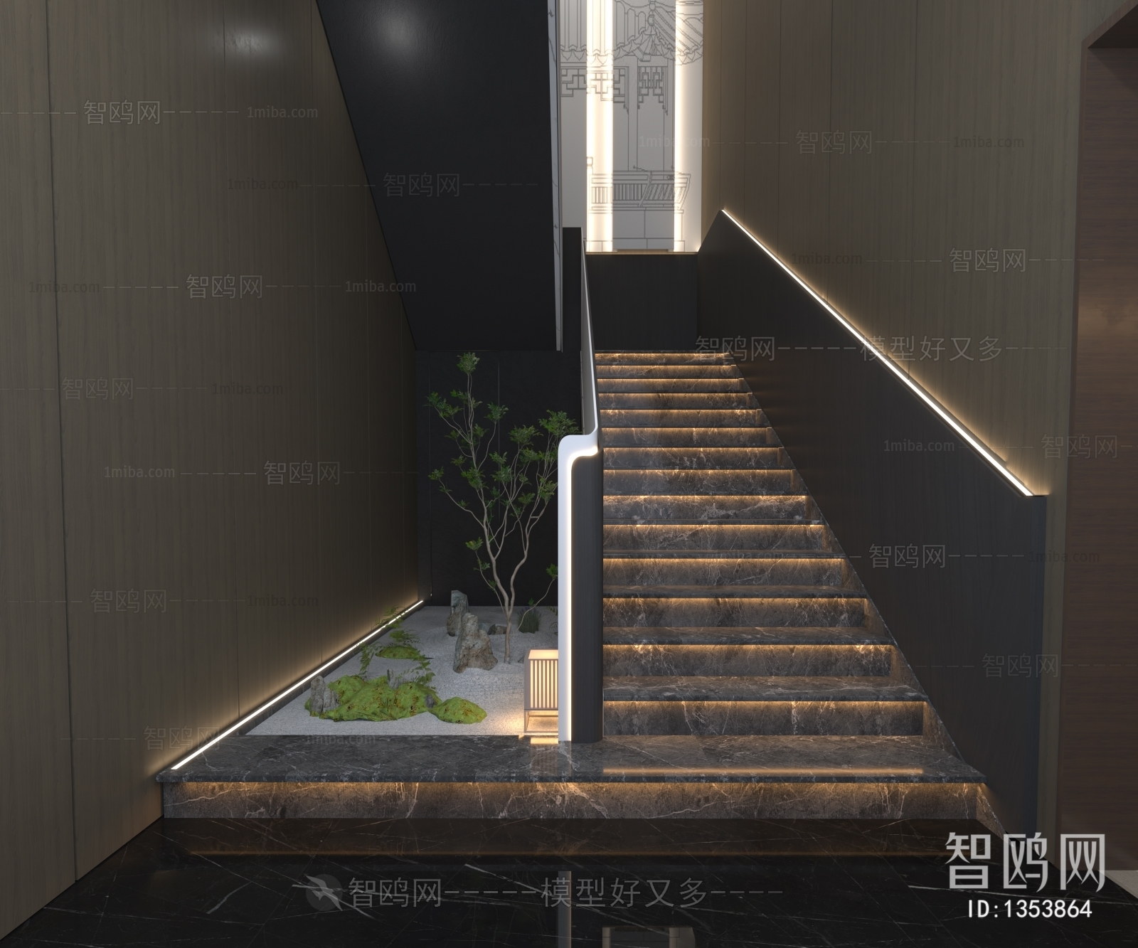 New Chinese Style Stairwell