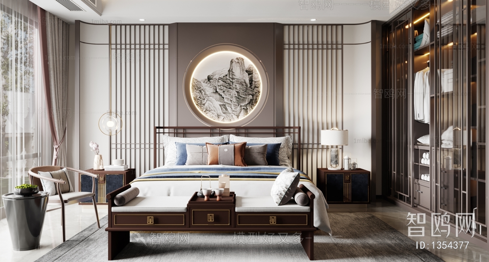 New Chinese Style Bedroom