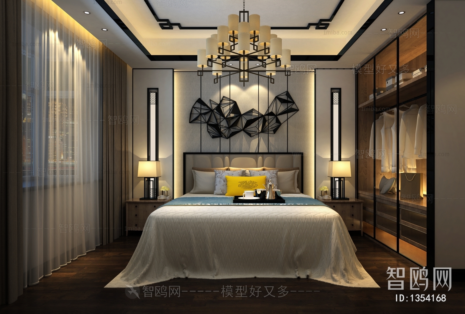 New Chinese Style Bedroom