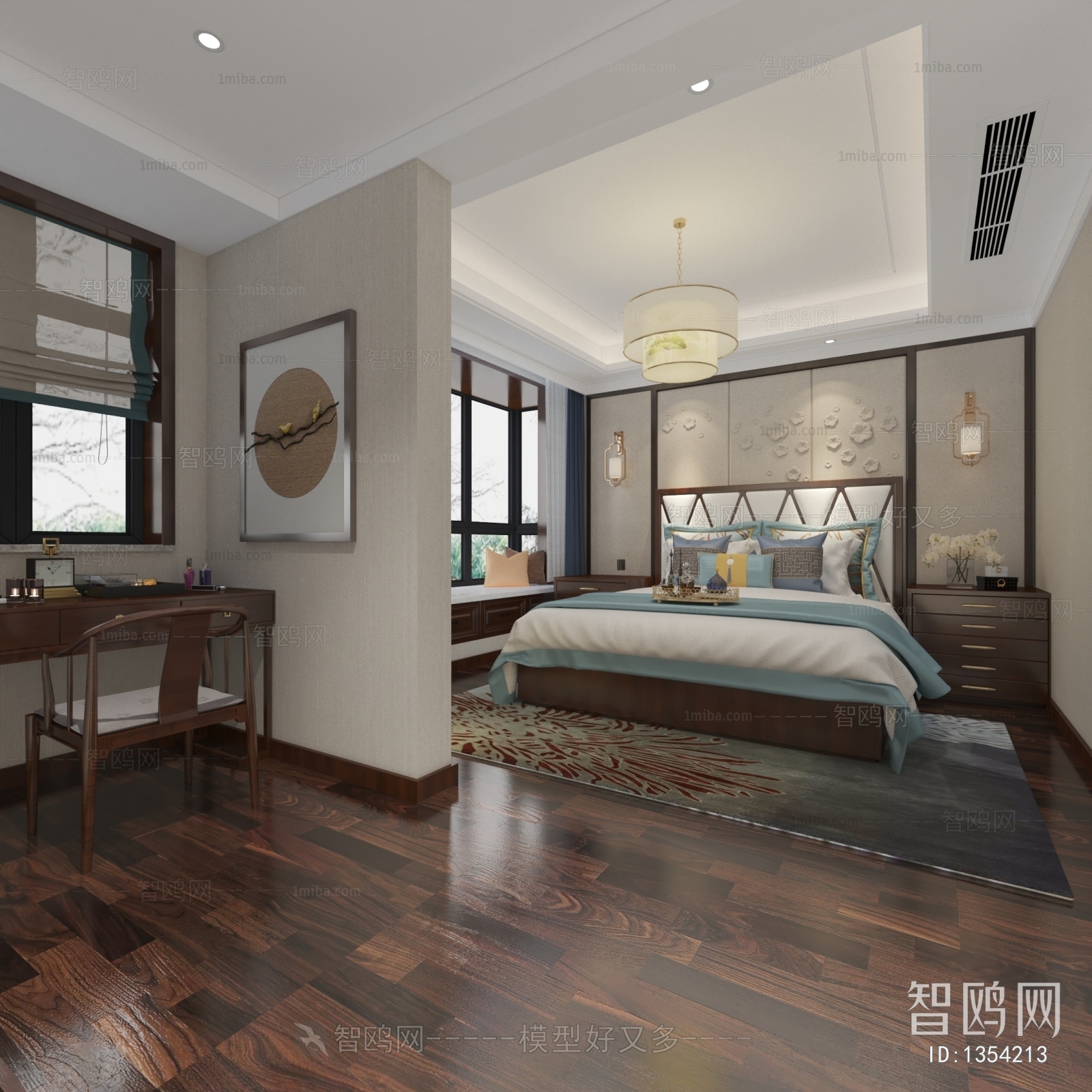 New Chinese Style Bedroom