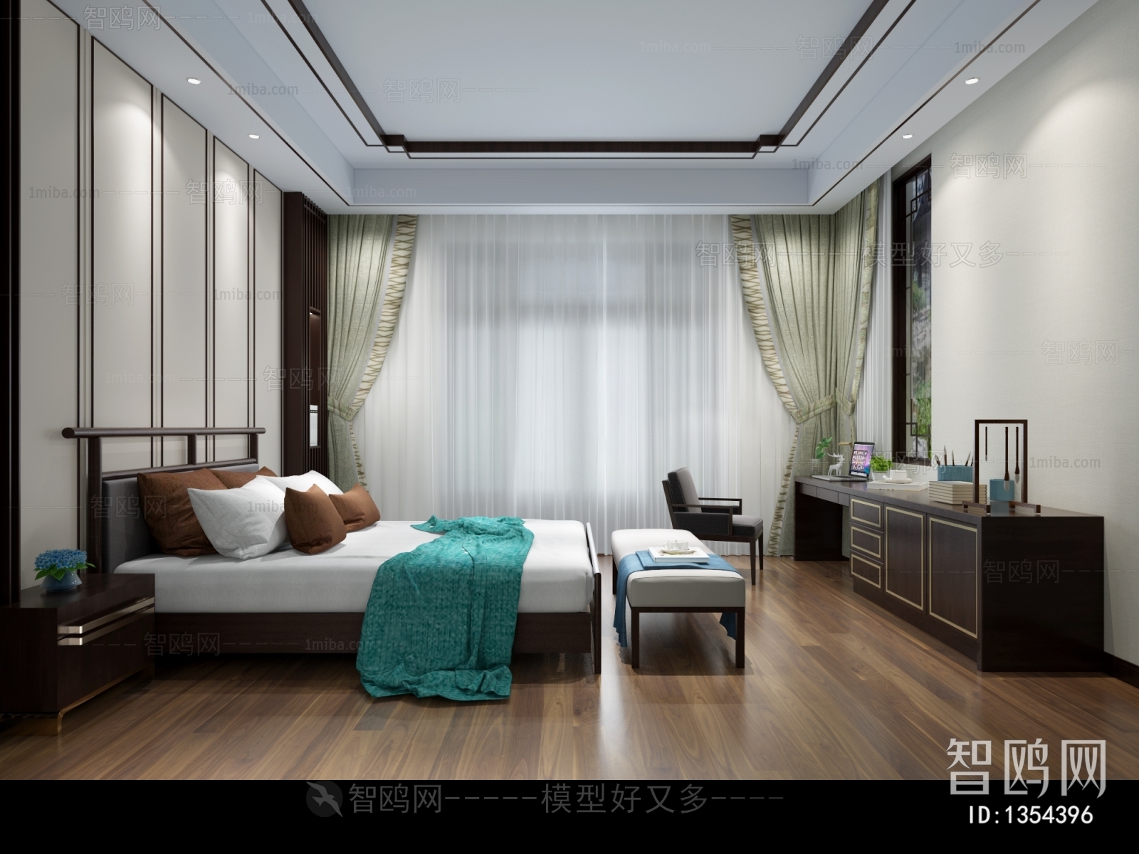 New Chinese Style Bedroom