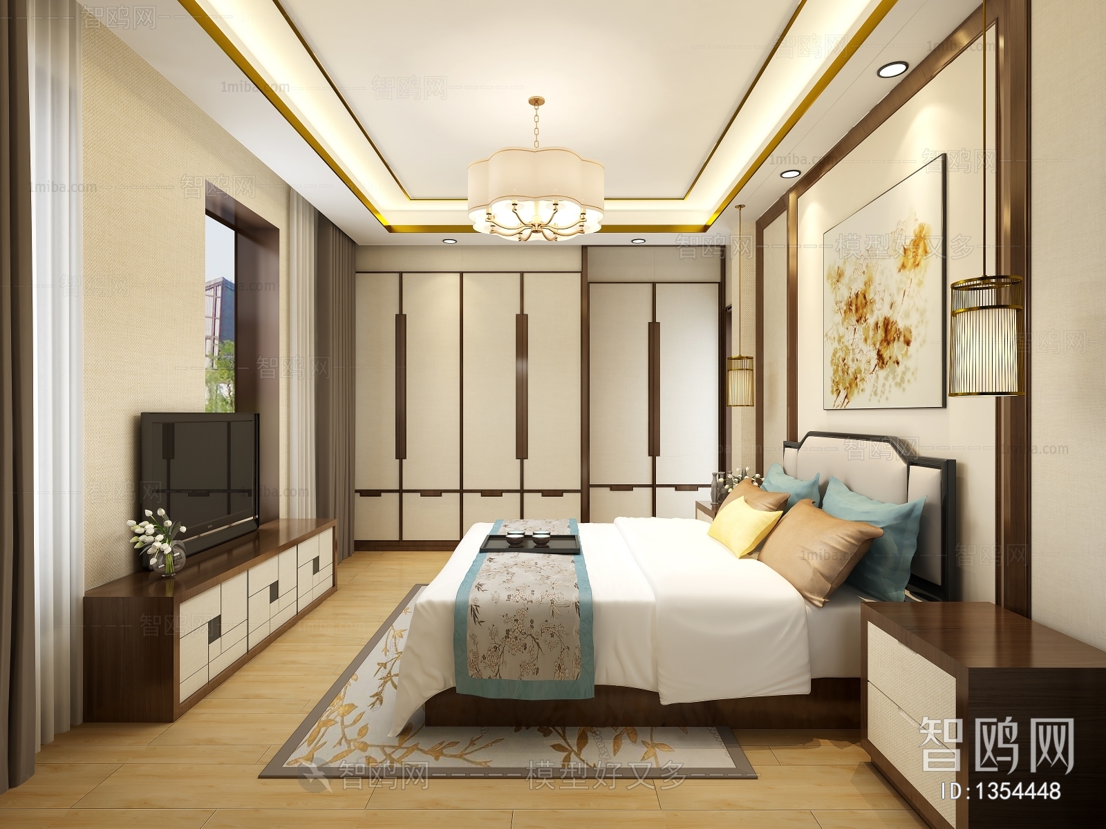 New Chinese Style Bedroom