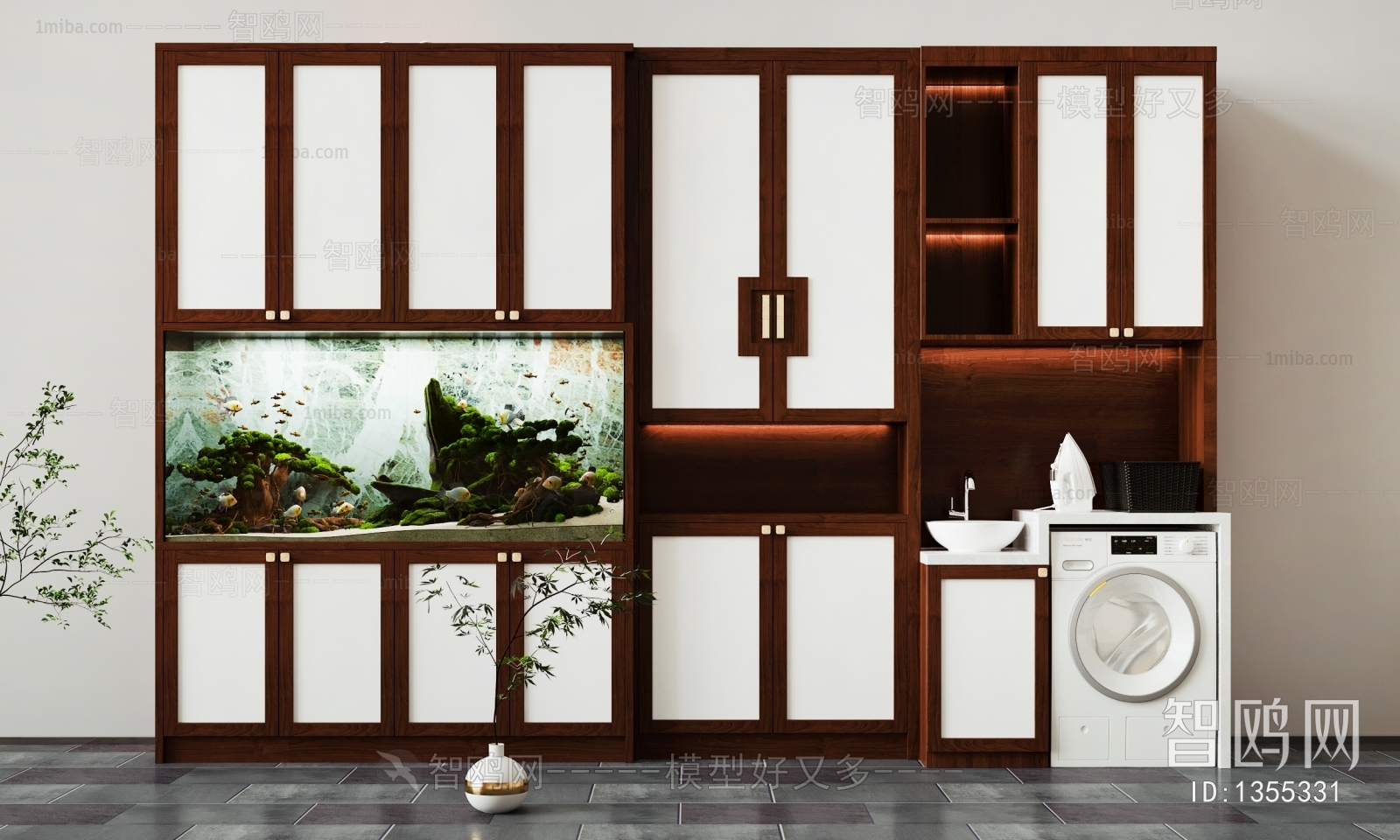 New Chinese Style Laundry Cabinet