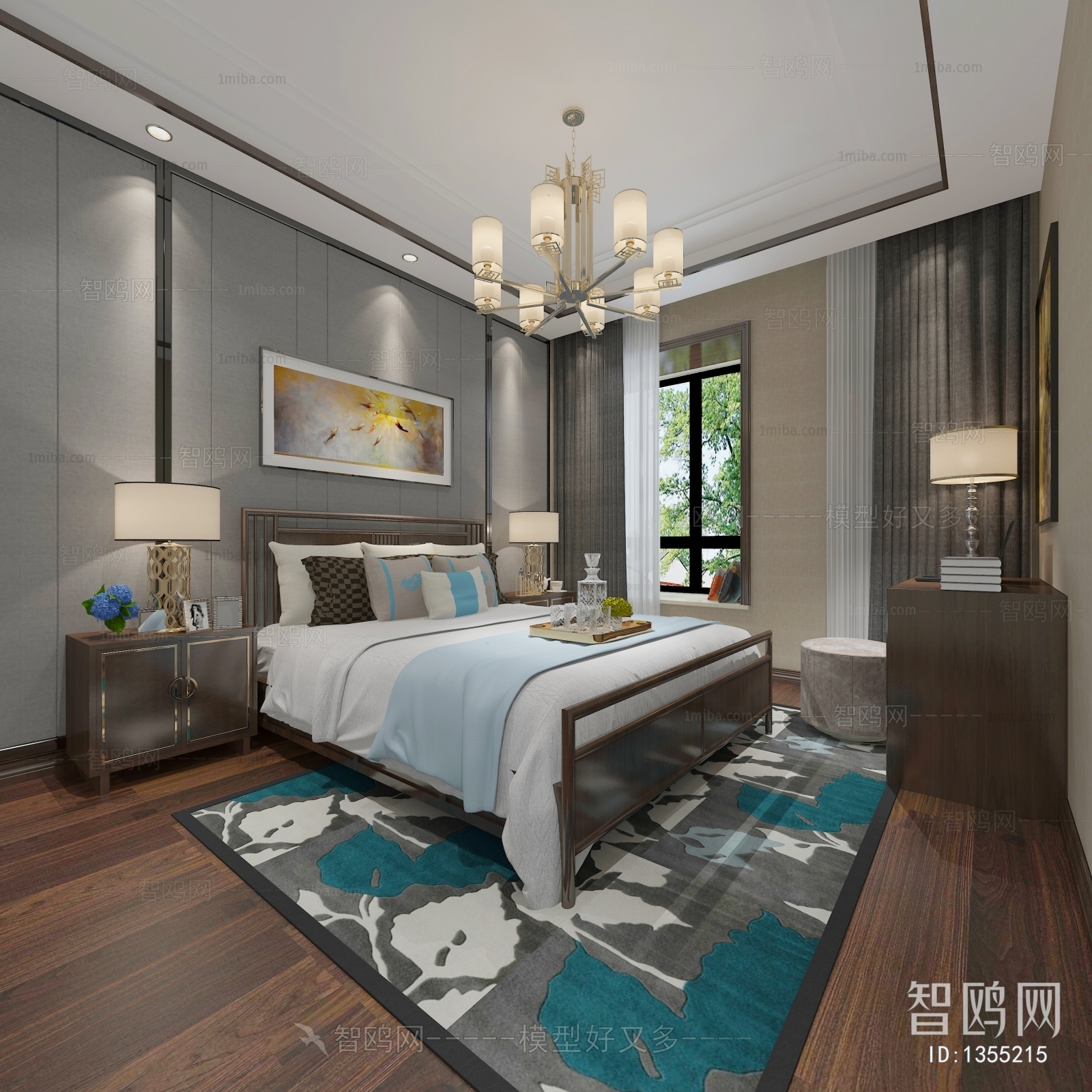 New Chinese Style Bedroom