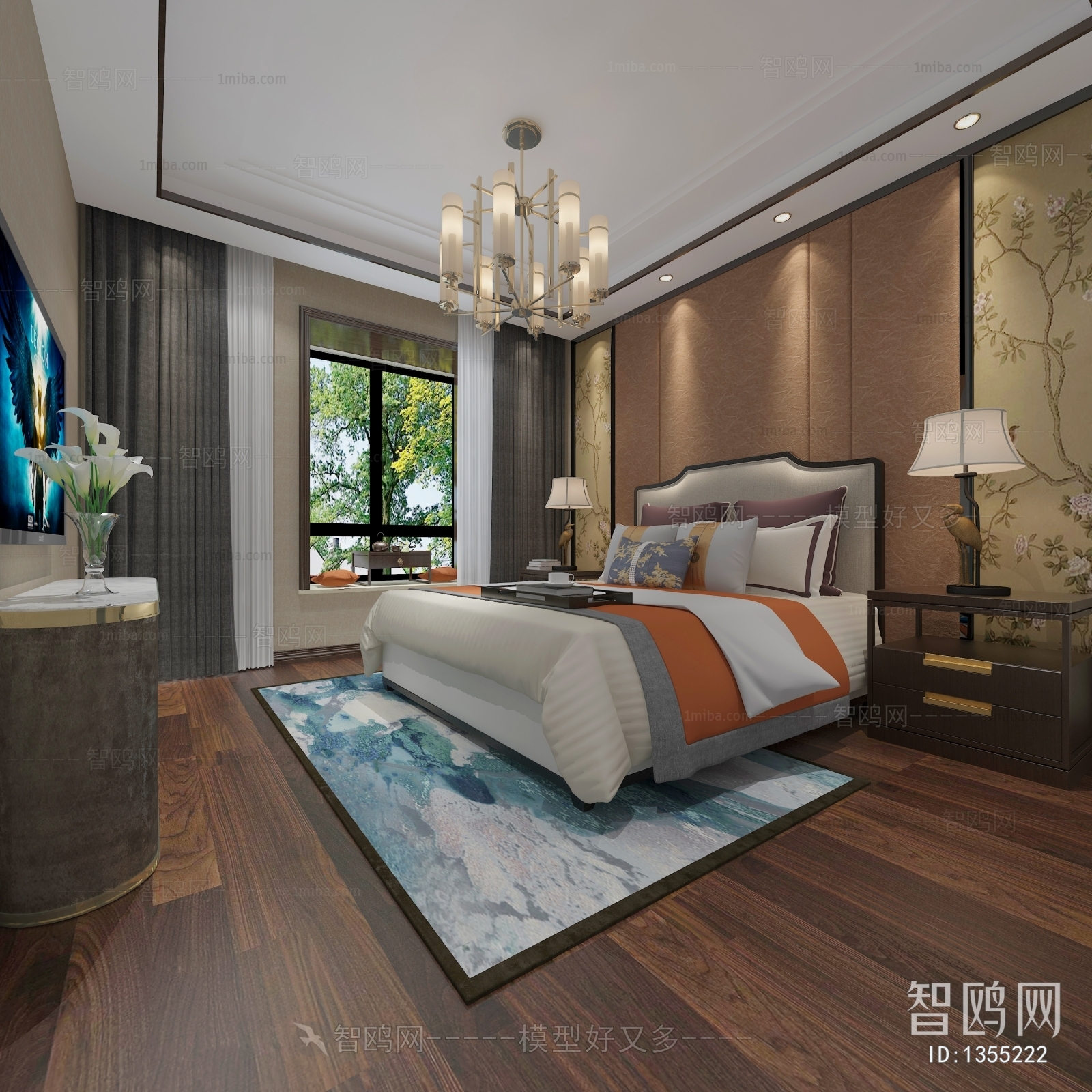 New Chinese Style Bedroom