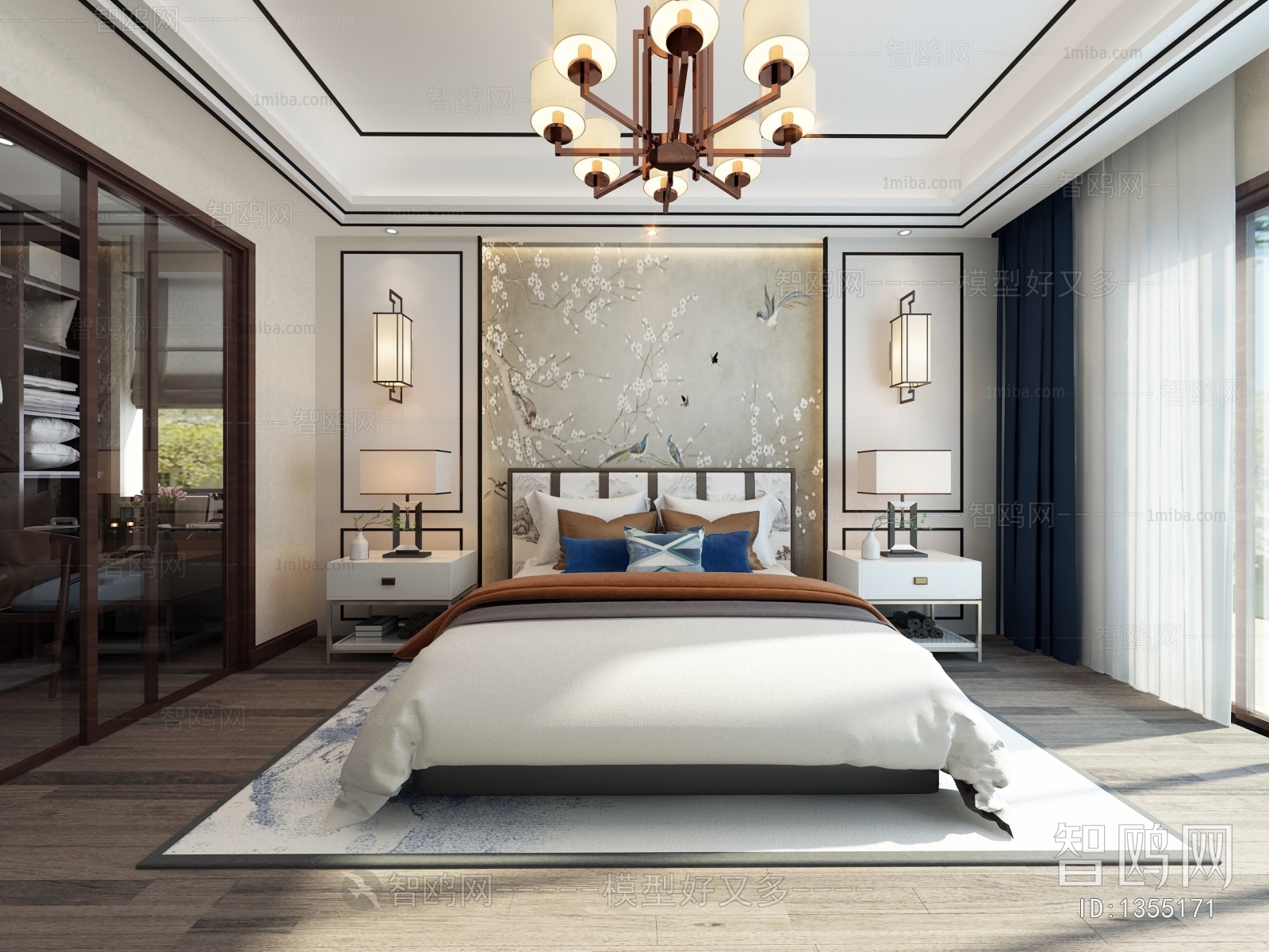 New Chinese Style Bedroom