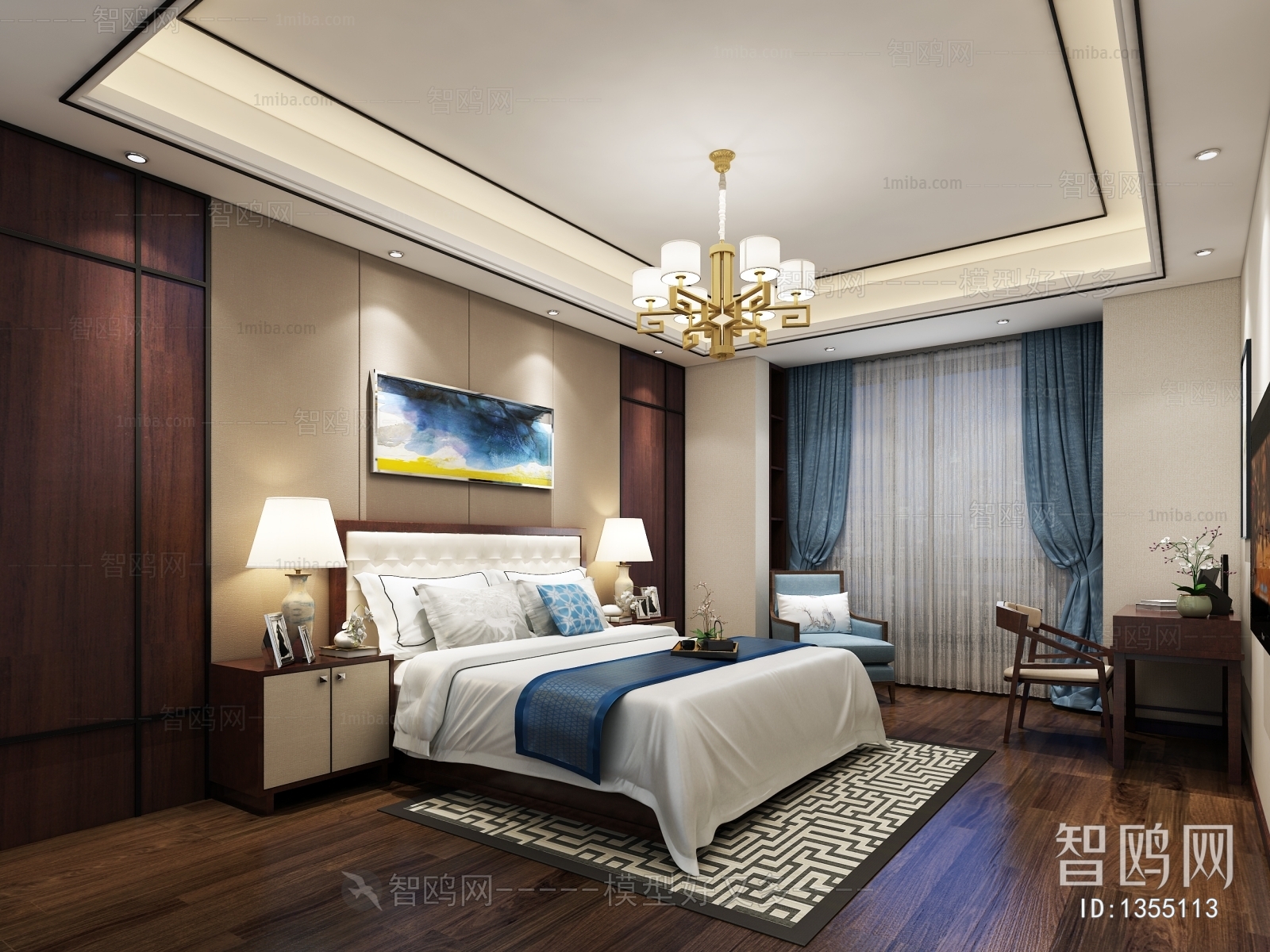 New Chinese Style Bedroom