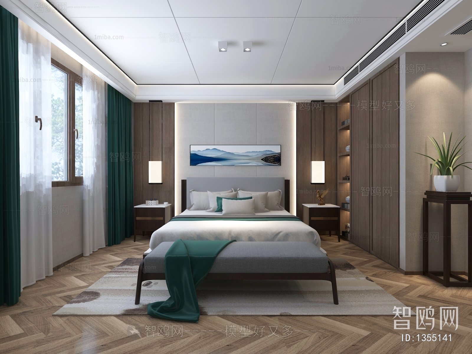 New Chinese Style Bedroom