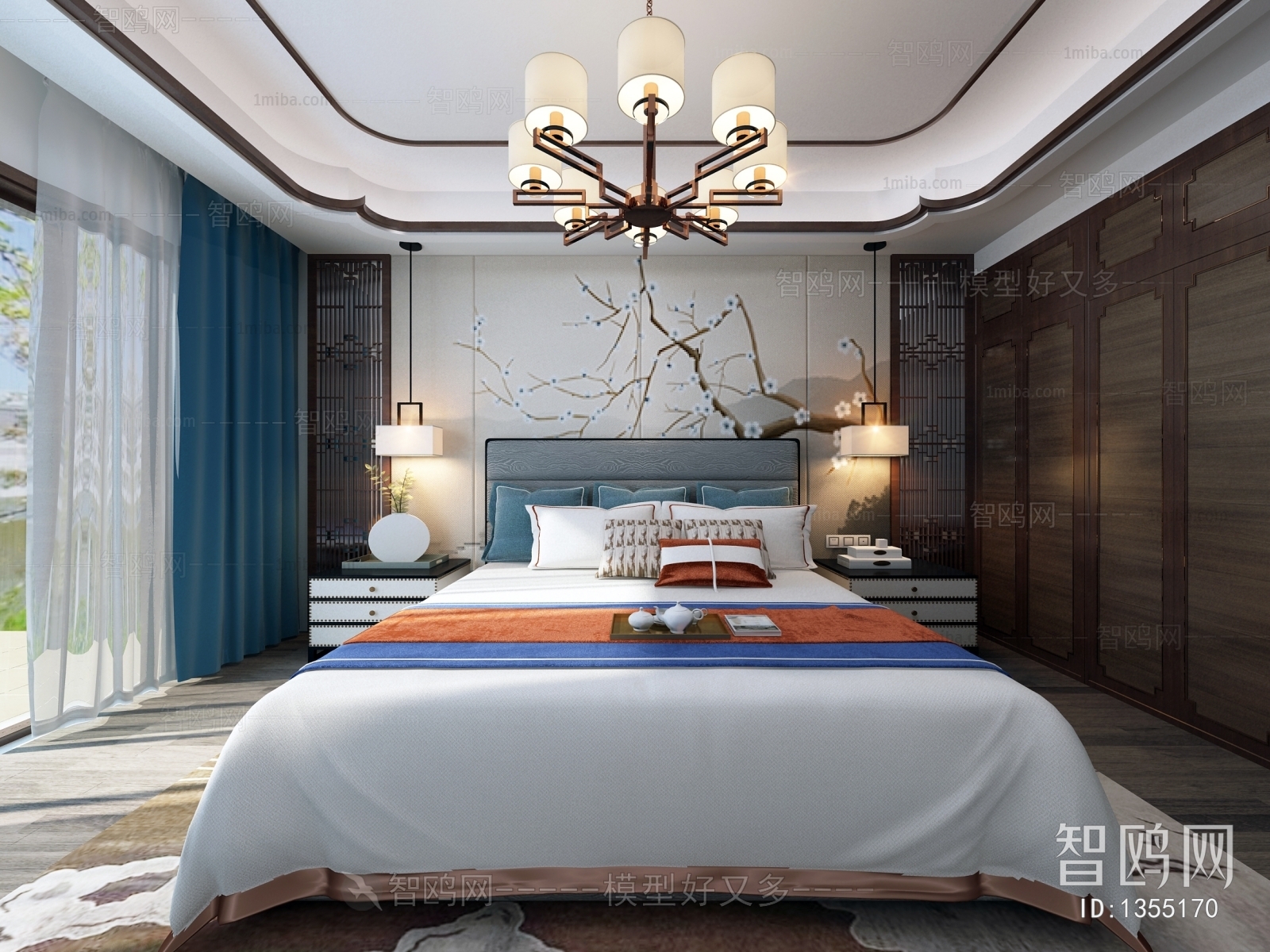 New Chinese Style Bedroom