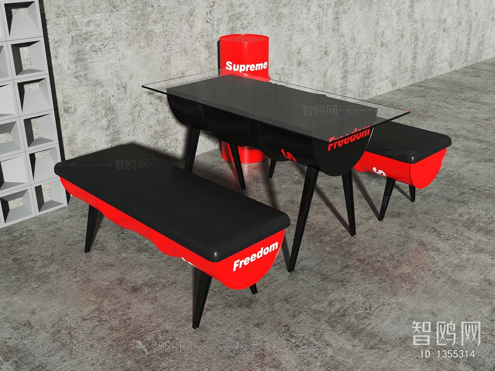 Industrial Style Leisure Table And Chair