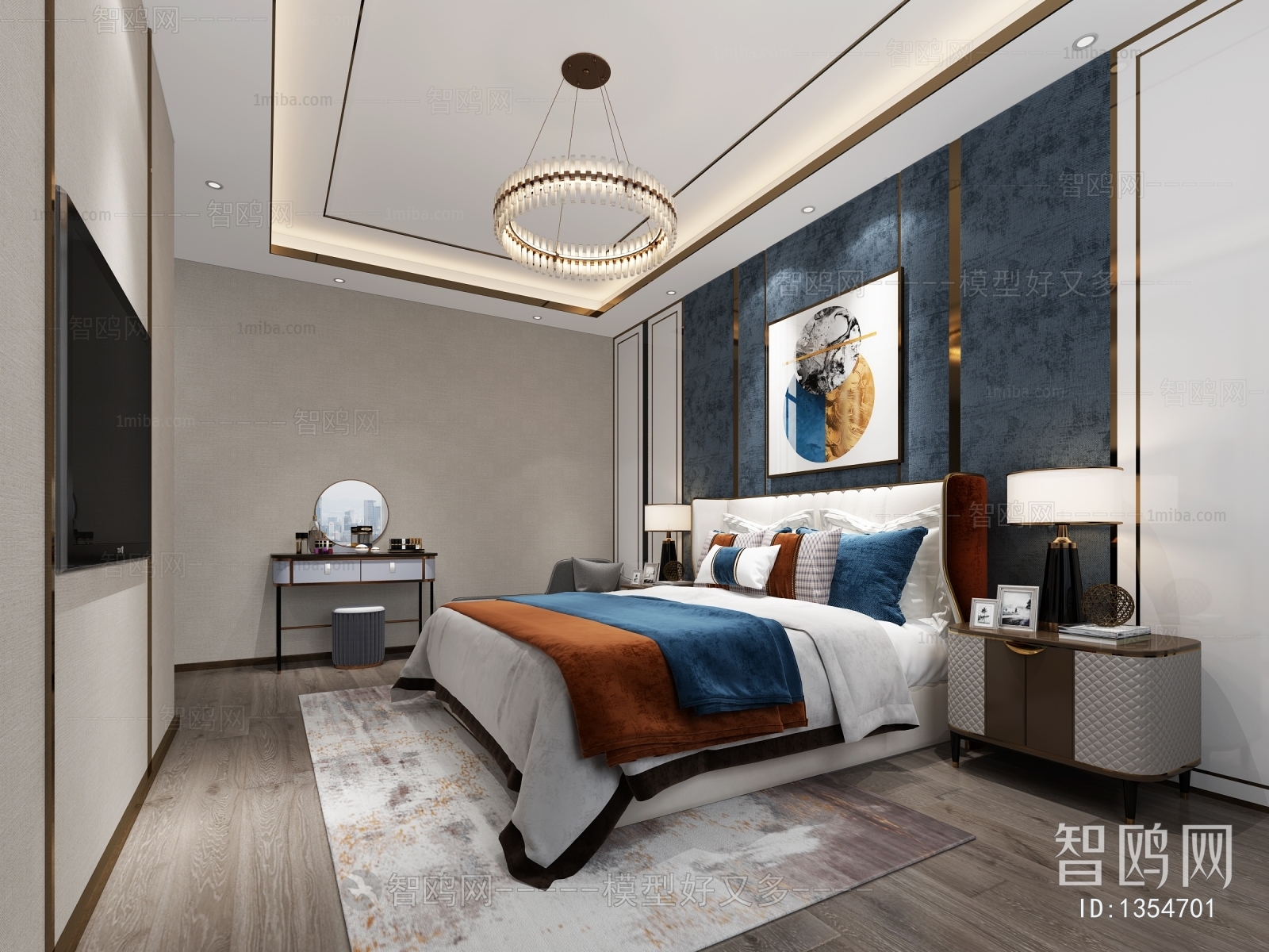 New Chinese Style Bedroom