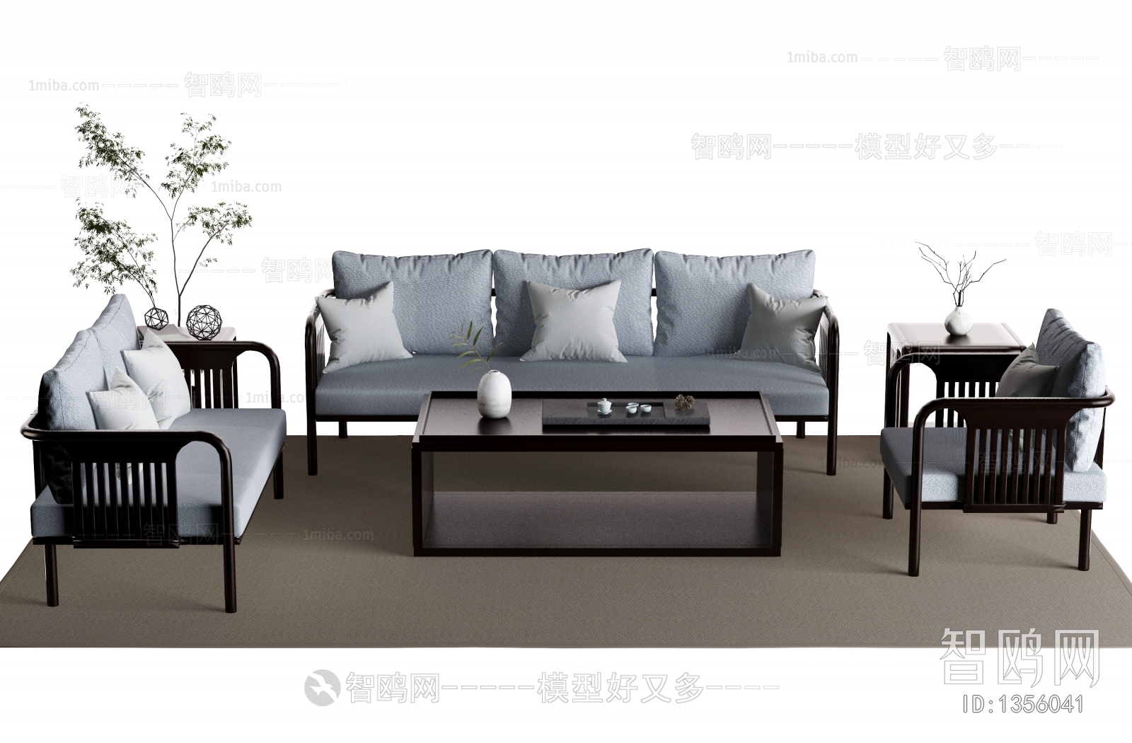 New Chinese Style Sofa Combination