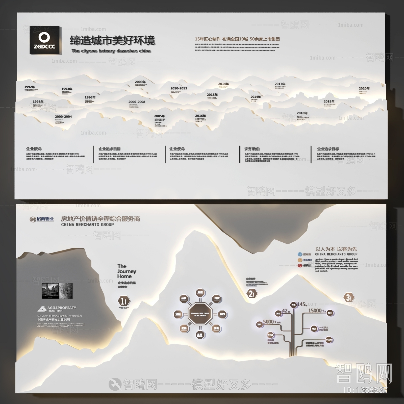 现代文化墙宣传栏企业墙造型