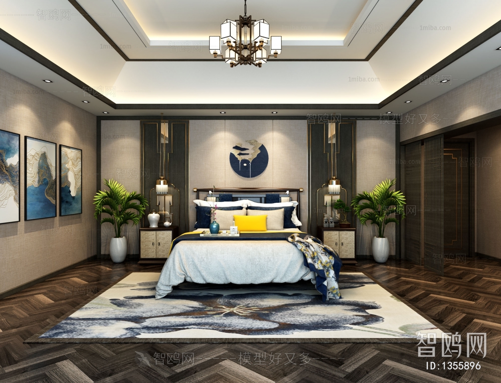 New Chinese Style Bedroom