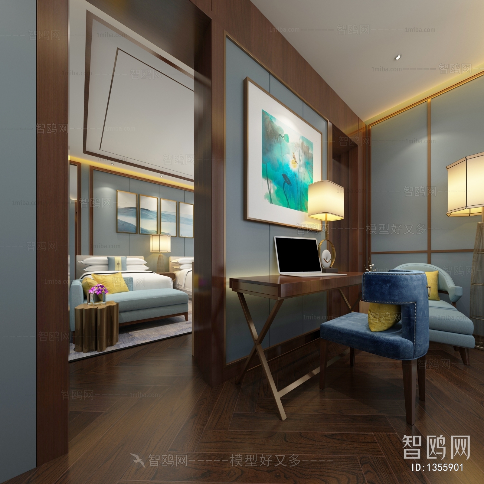 New Chinese Style Bedroom