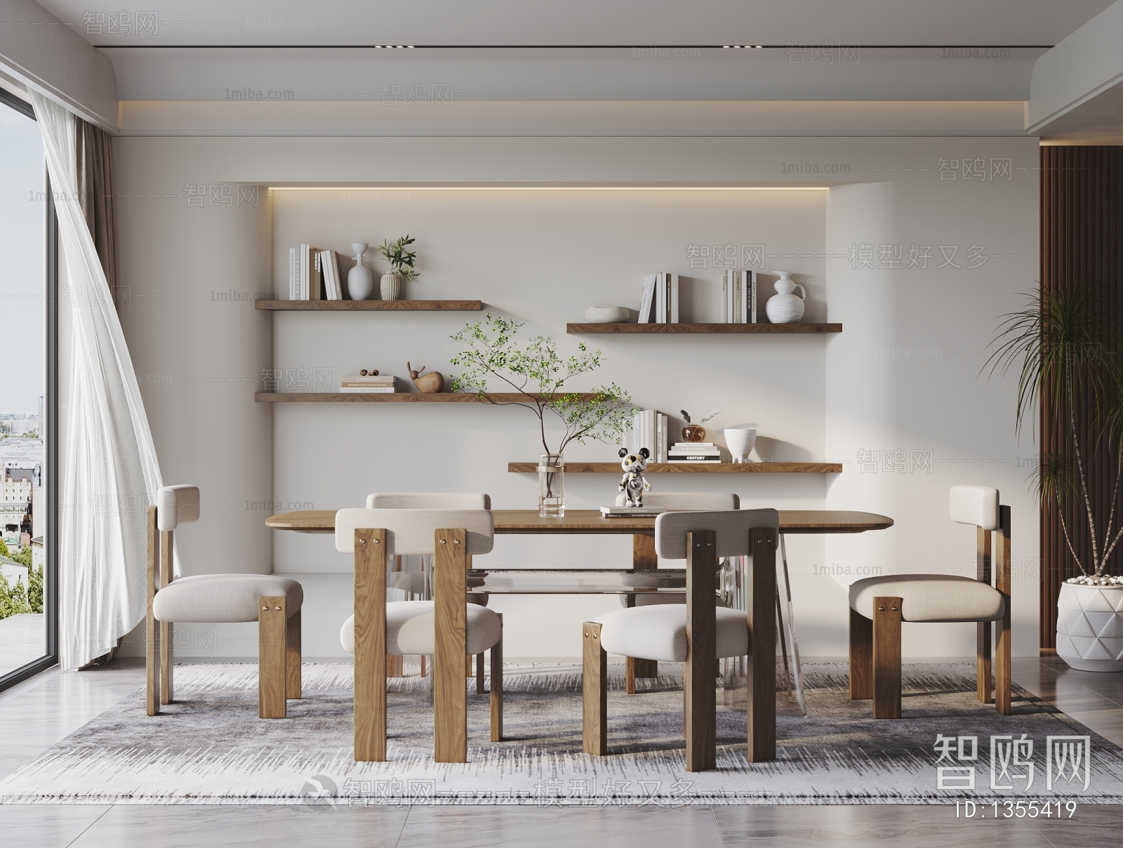 Wabi-sabi Style Dining Room