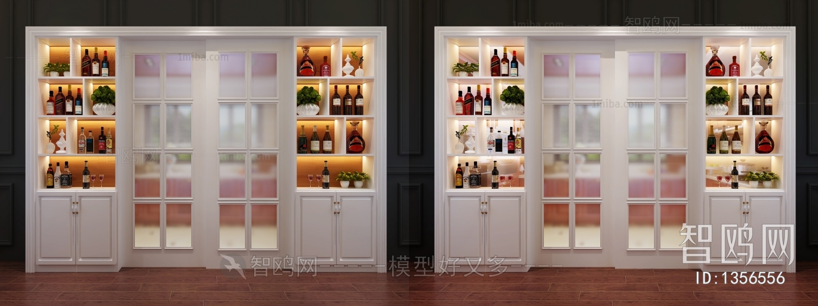 Simple European Style Wine Cabinet