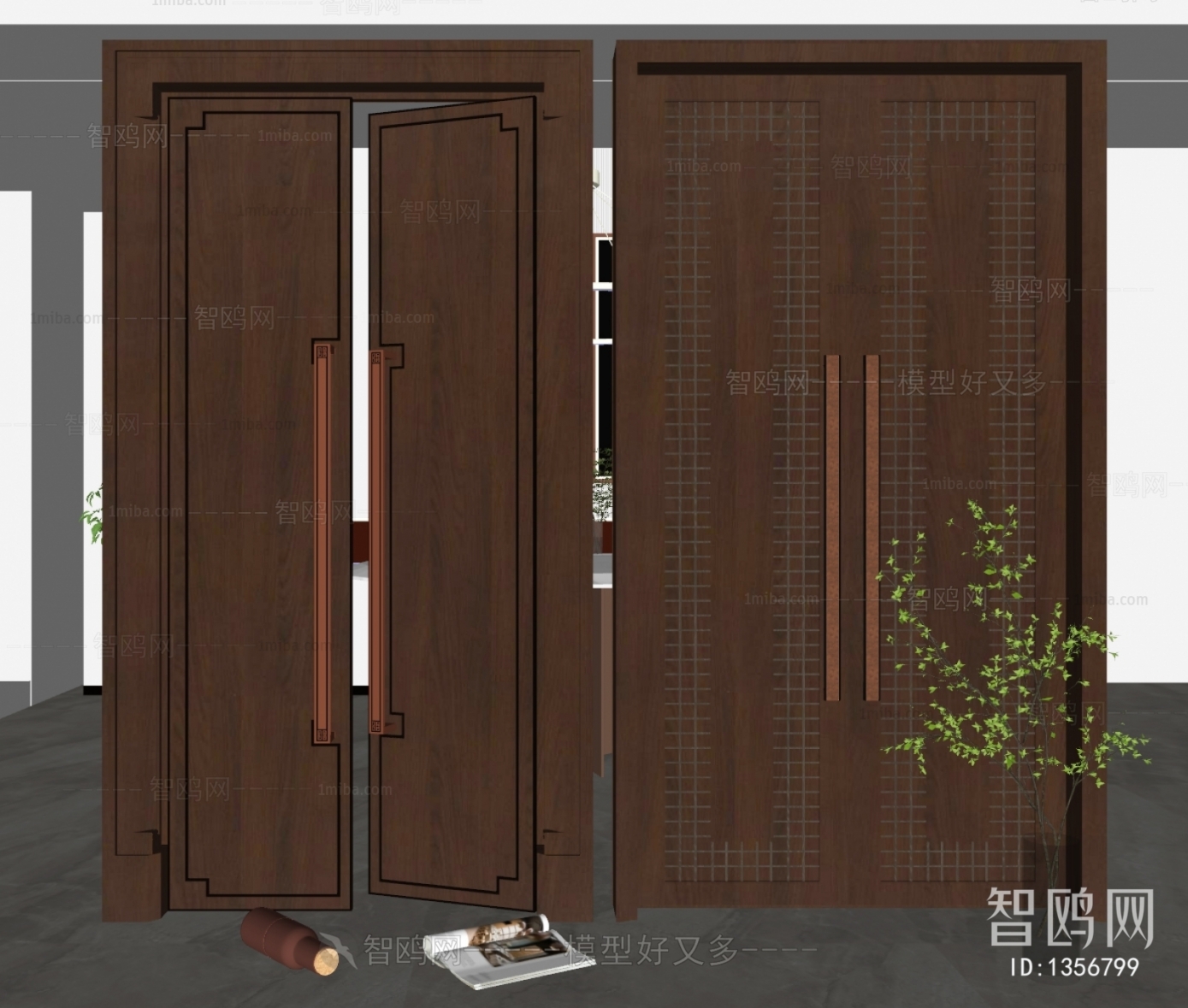 New Chinese Style Double Door