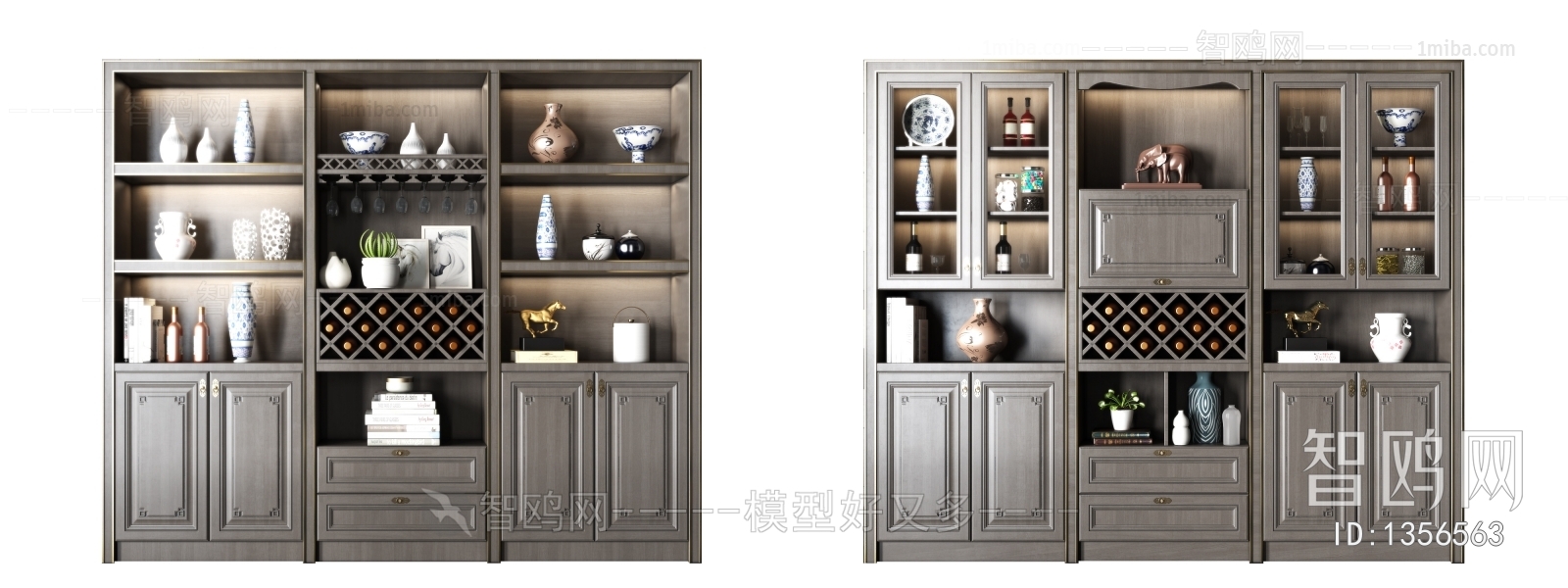 New Chinese Style Wine Cabinet