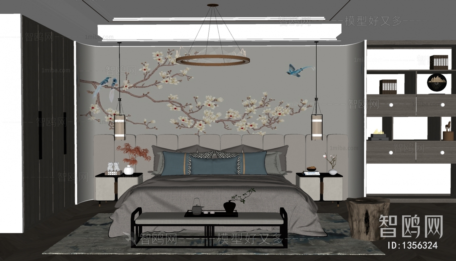 New Chinese Style Bedroom