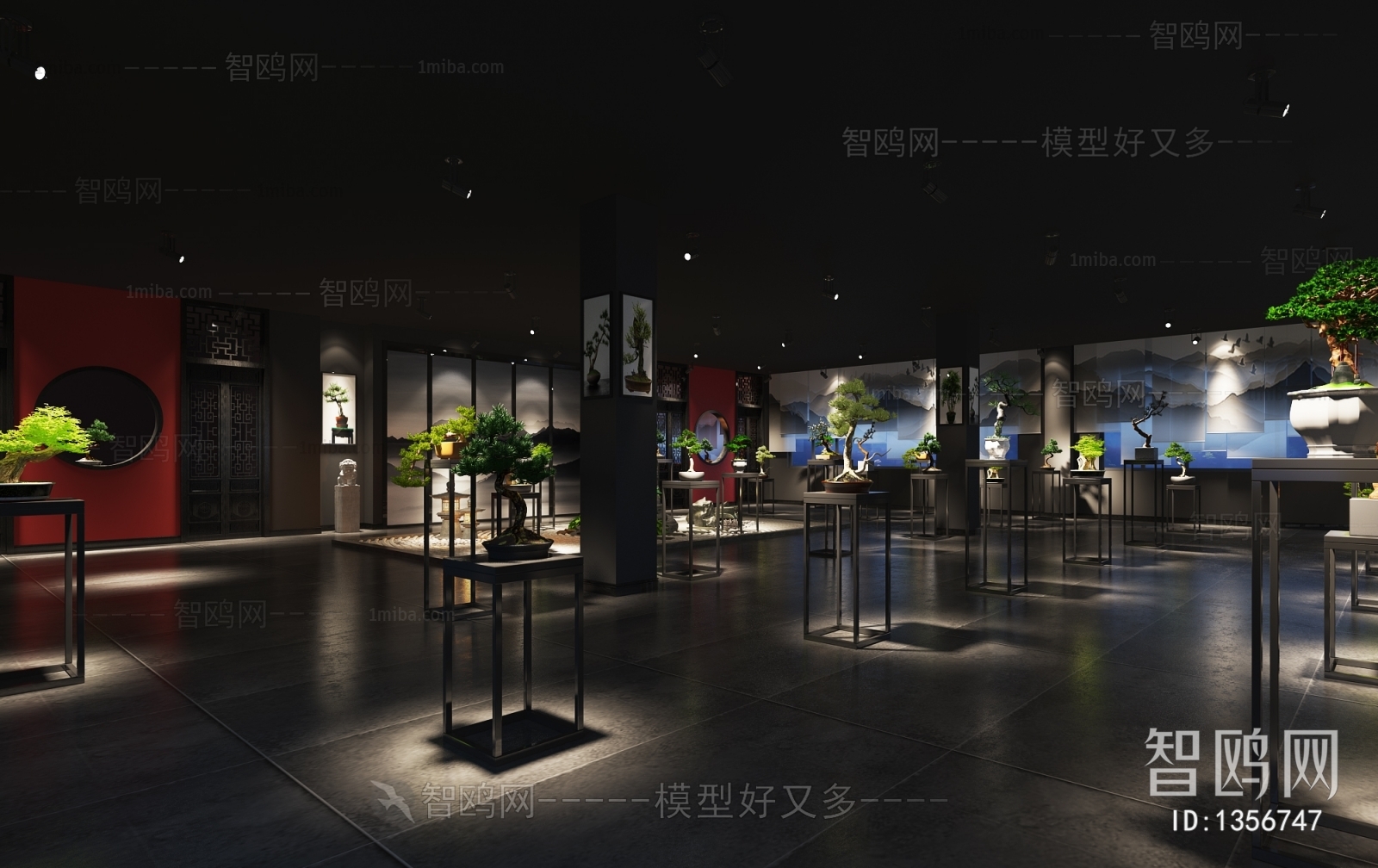 新中式罗汉松盆栽展厅
