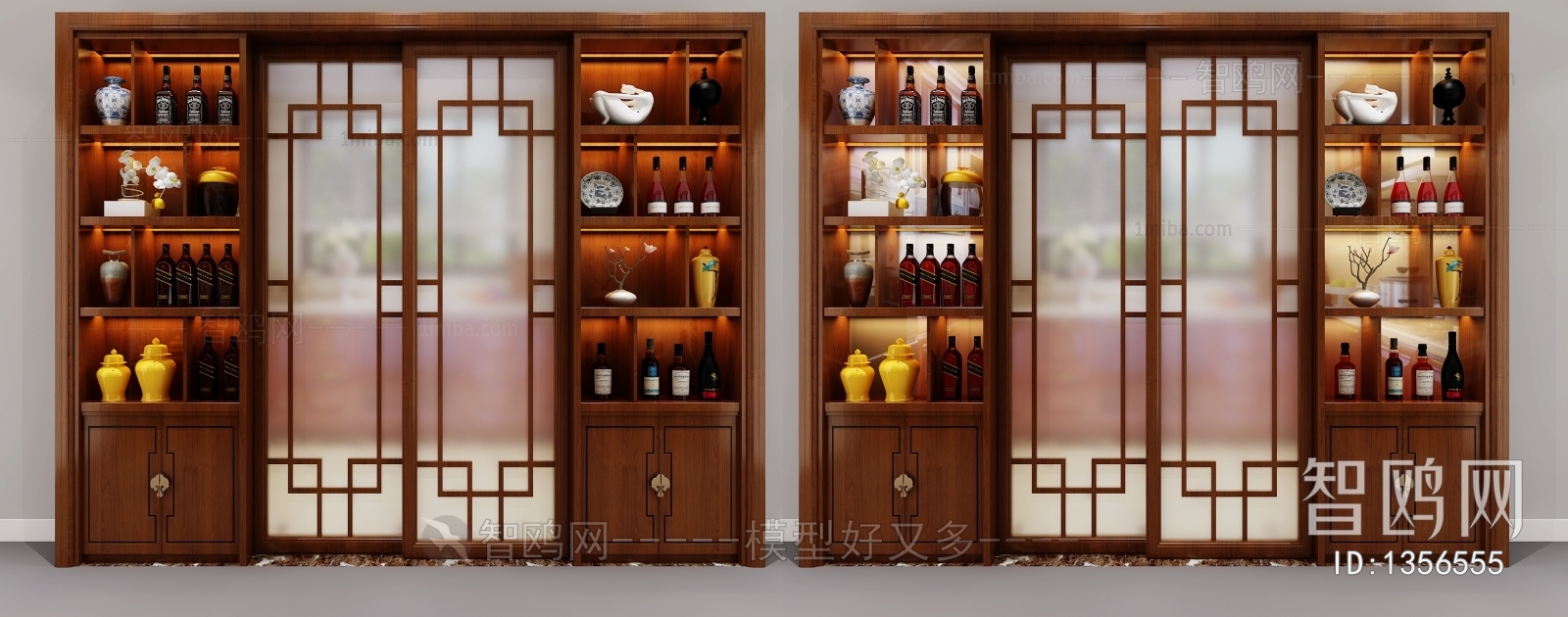 New Chinese Style Wine Cabinet