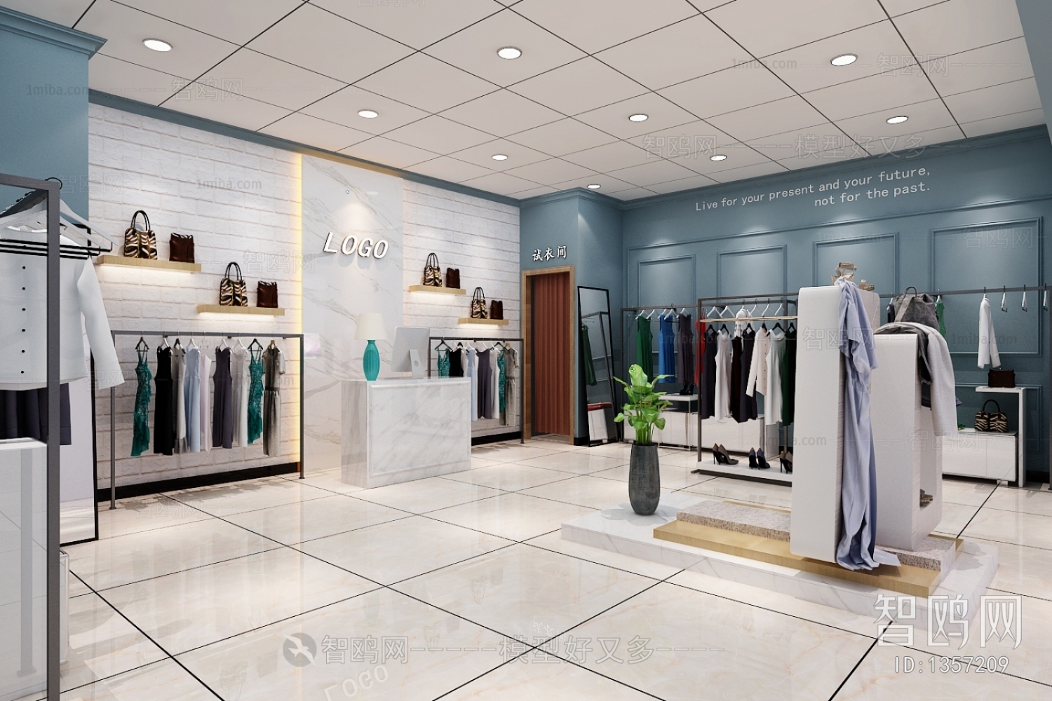 Simple European Style Clothing Store