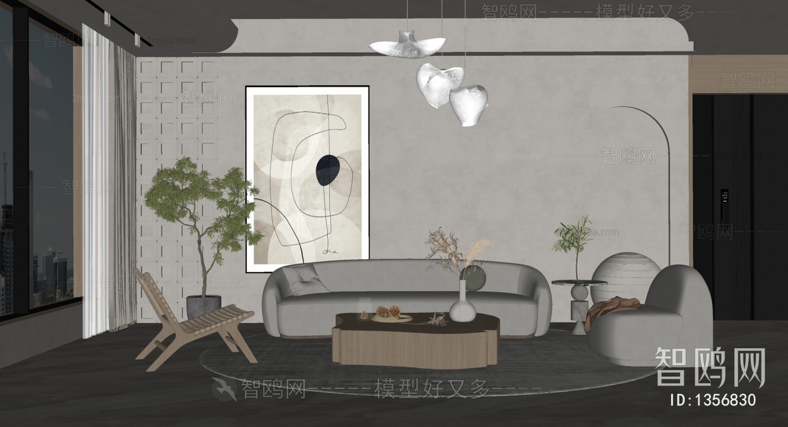 Wabi-sabi Style A Living Room