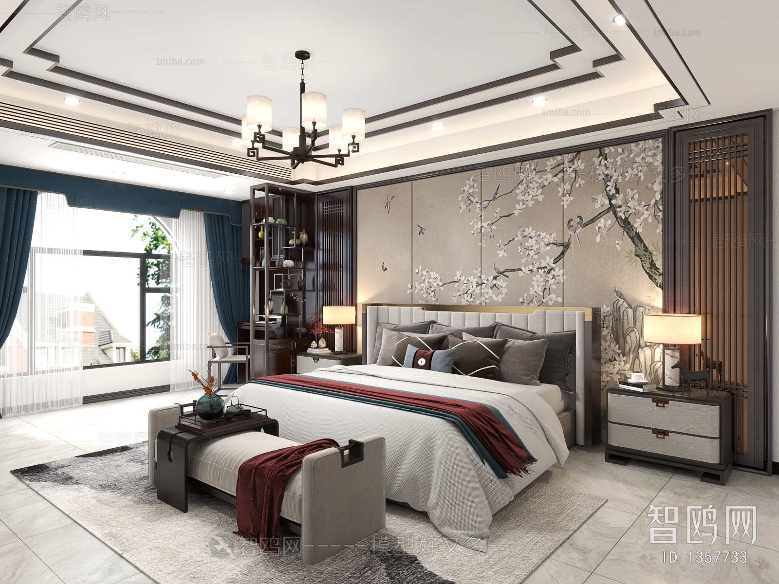 New Chinese Style Bedroom