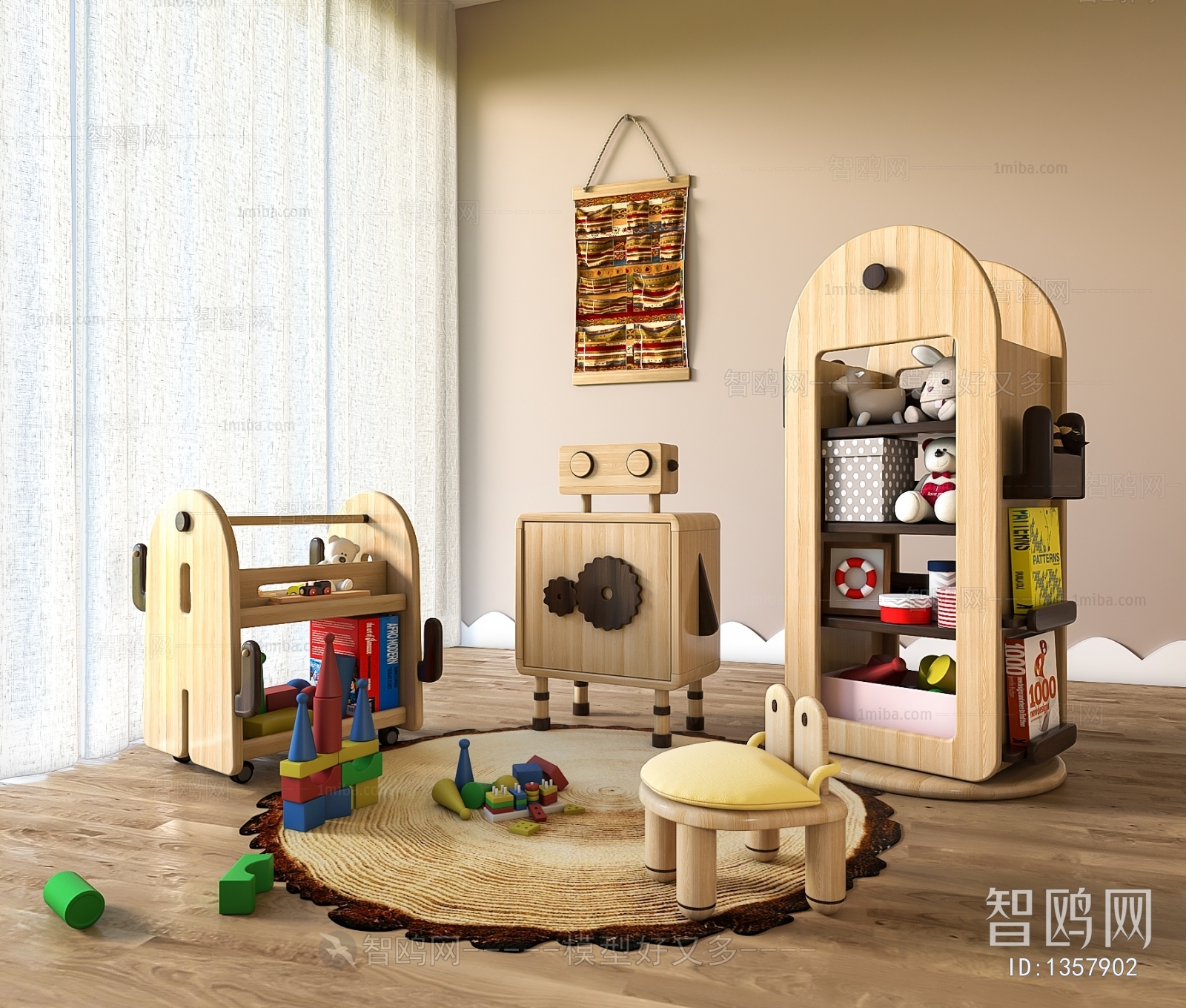北欧实木儿童家具儿童玩具