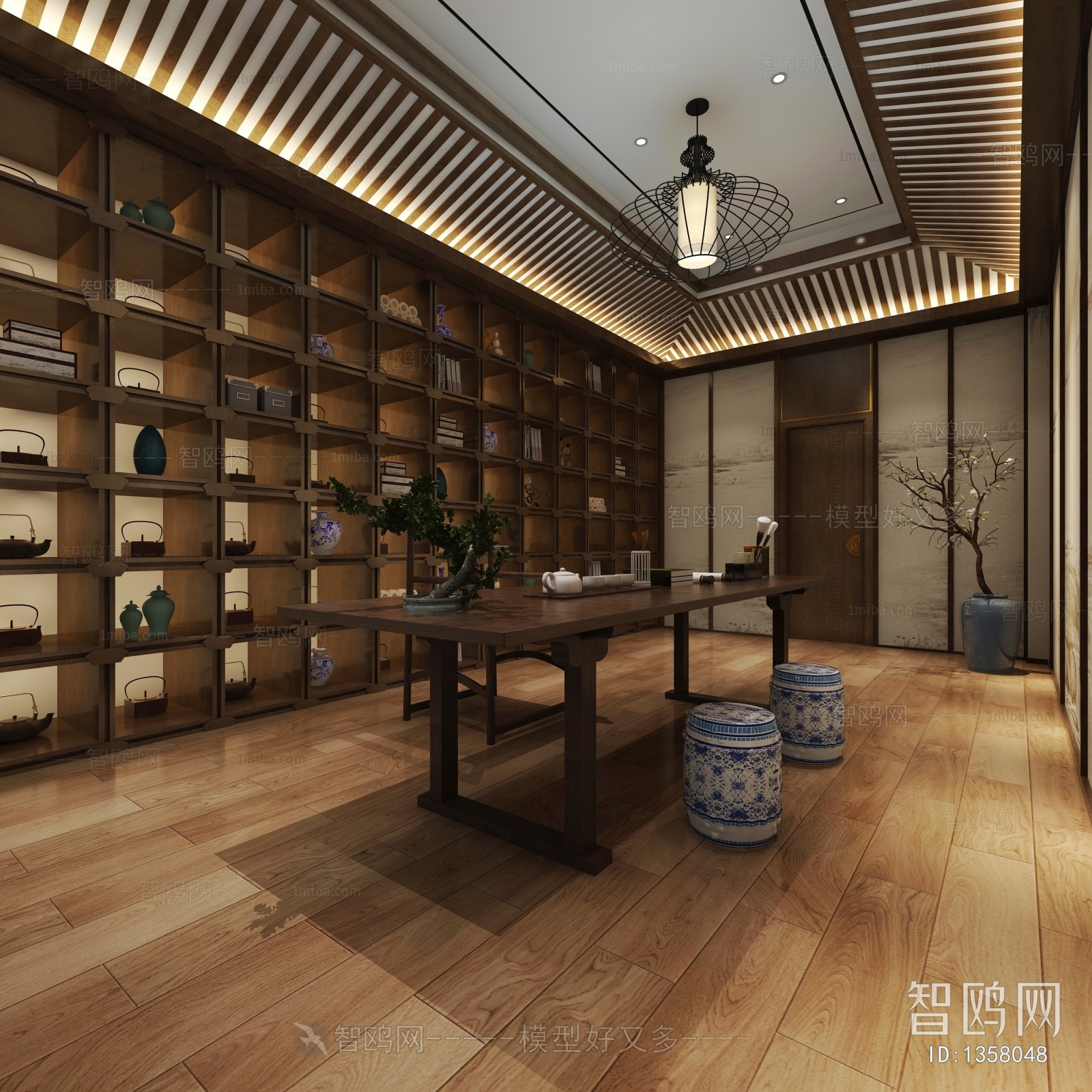 New Chinese Style Study Space