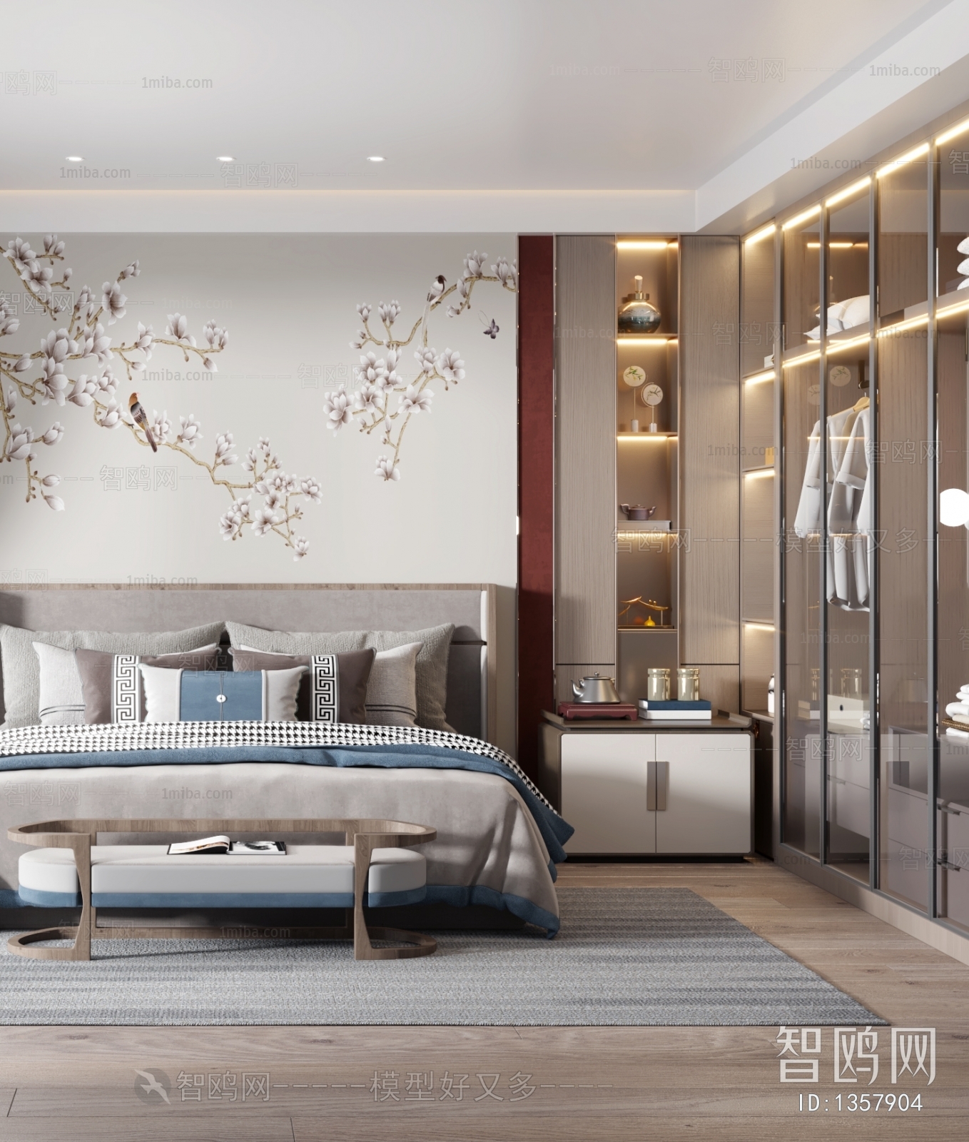 New Chinese Style Bedroom