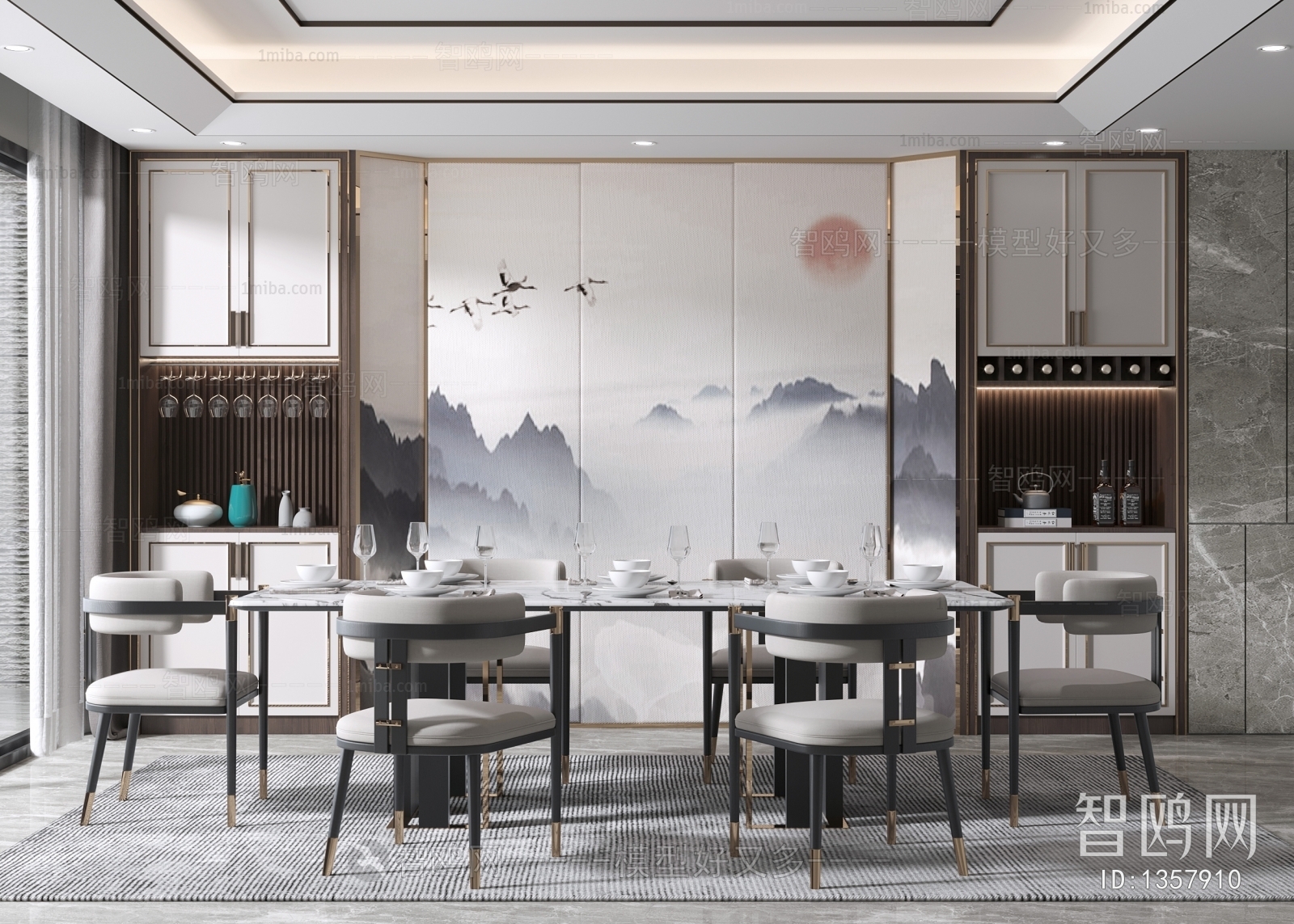 New Chinese Style Dining Room