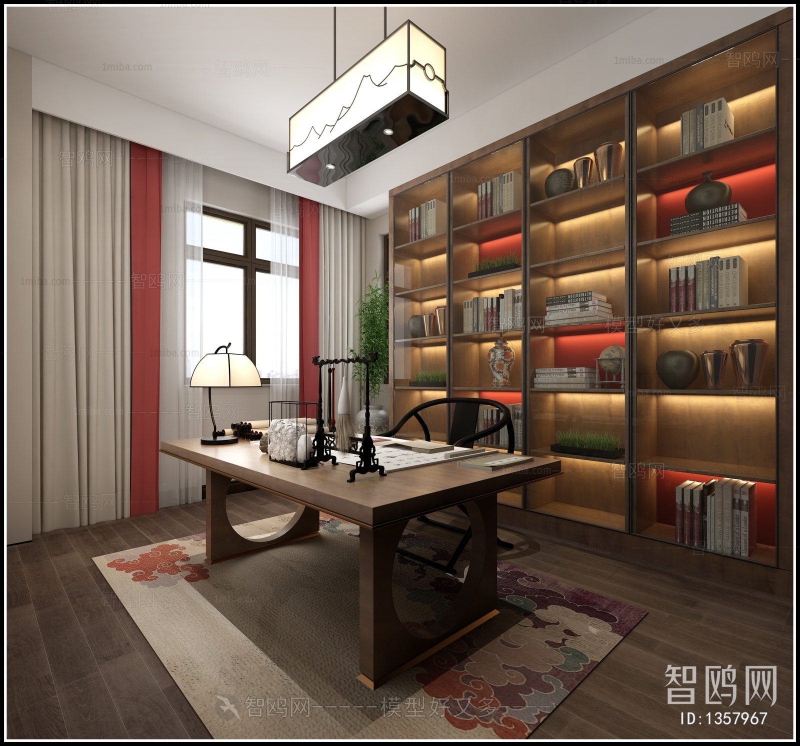 New Chinese Style Study Space