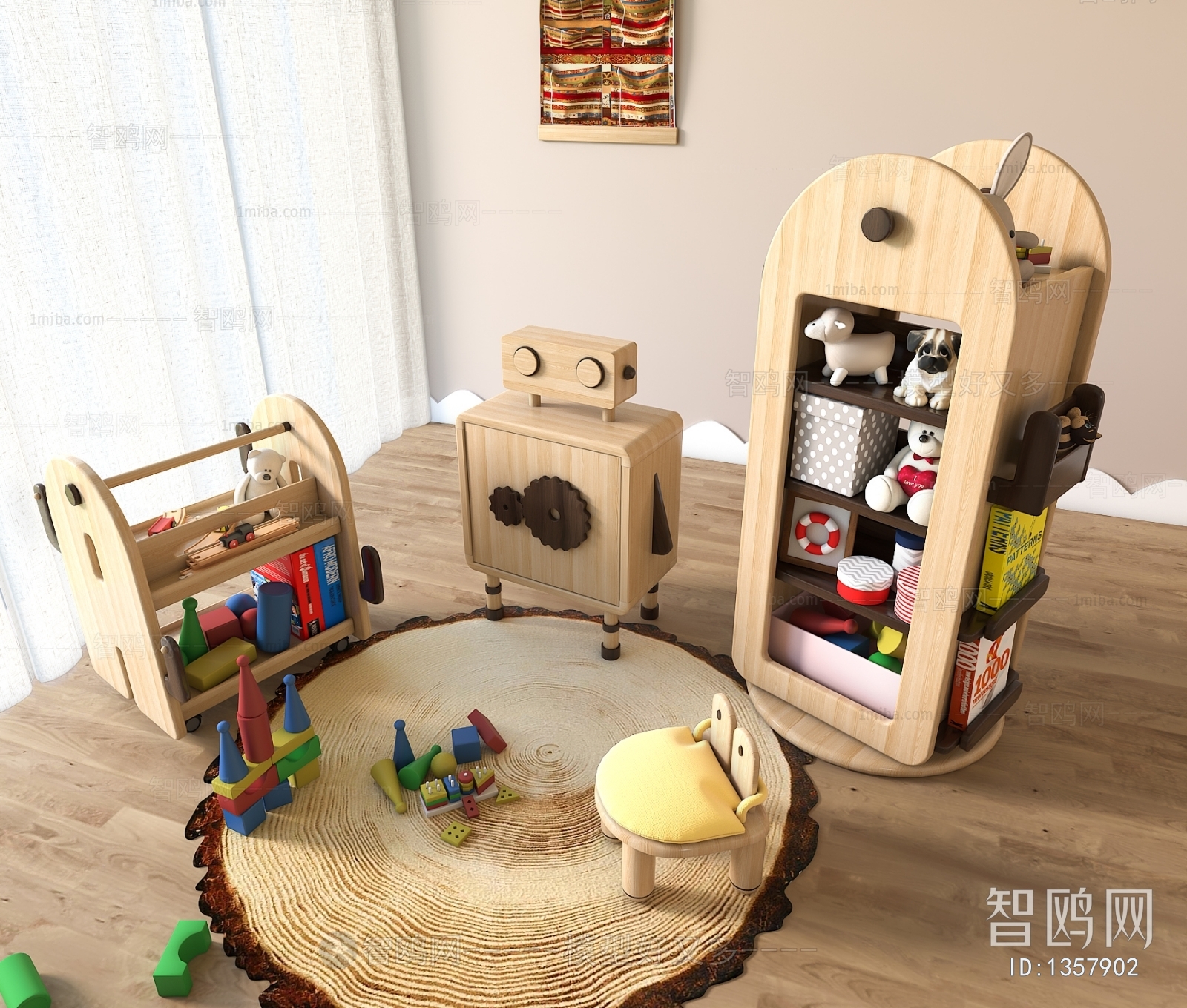 北欧实木儿童家具儿童玩具