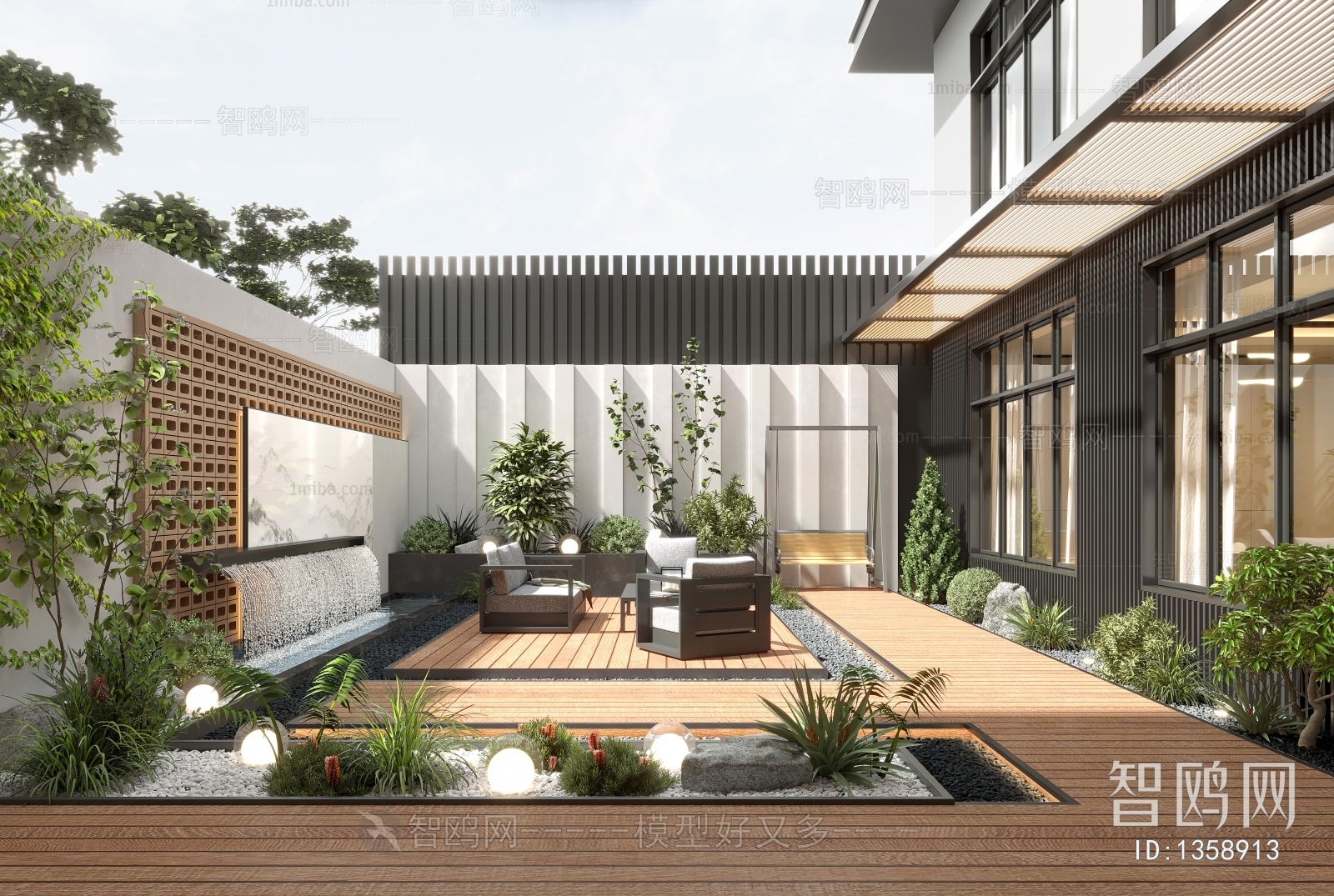 Modern Courtyard/landscape