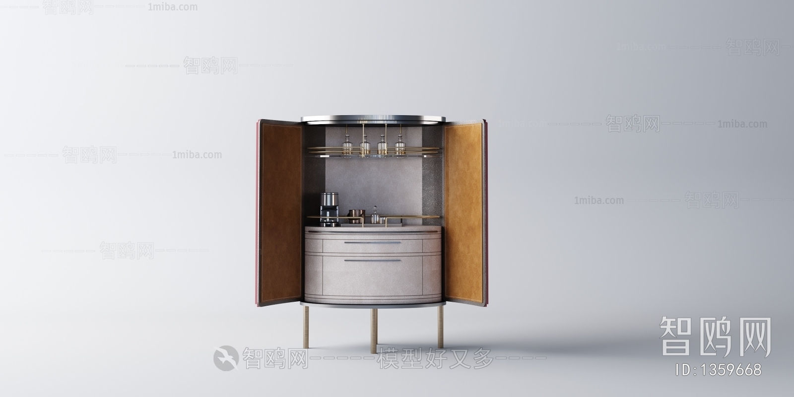 Simple European Style Wine Cabinet