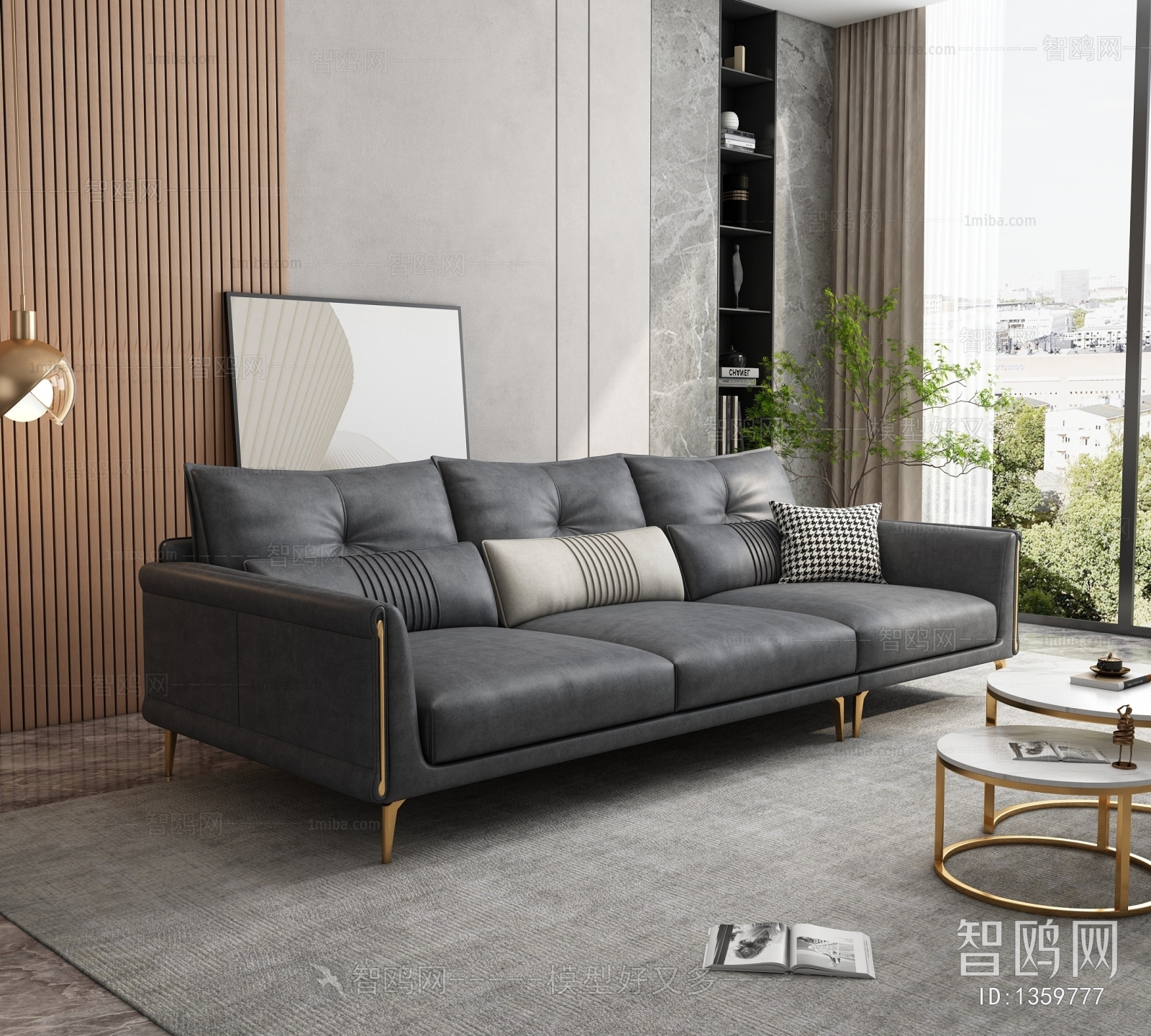 Modern Three-seat Sofa