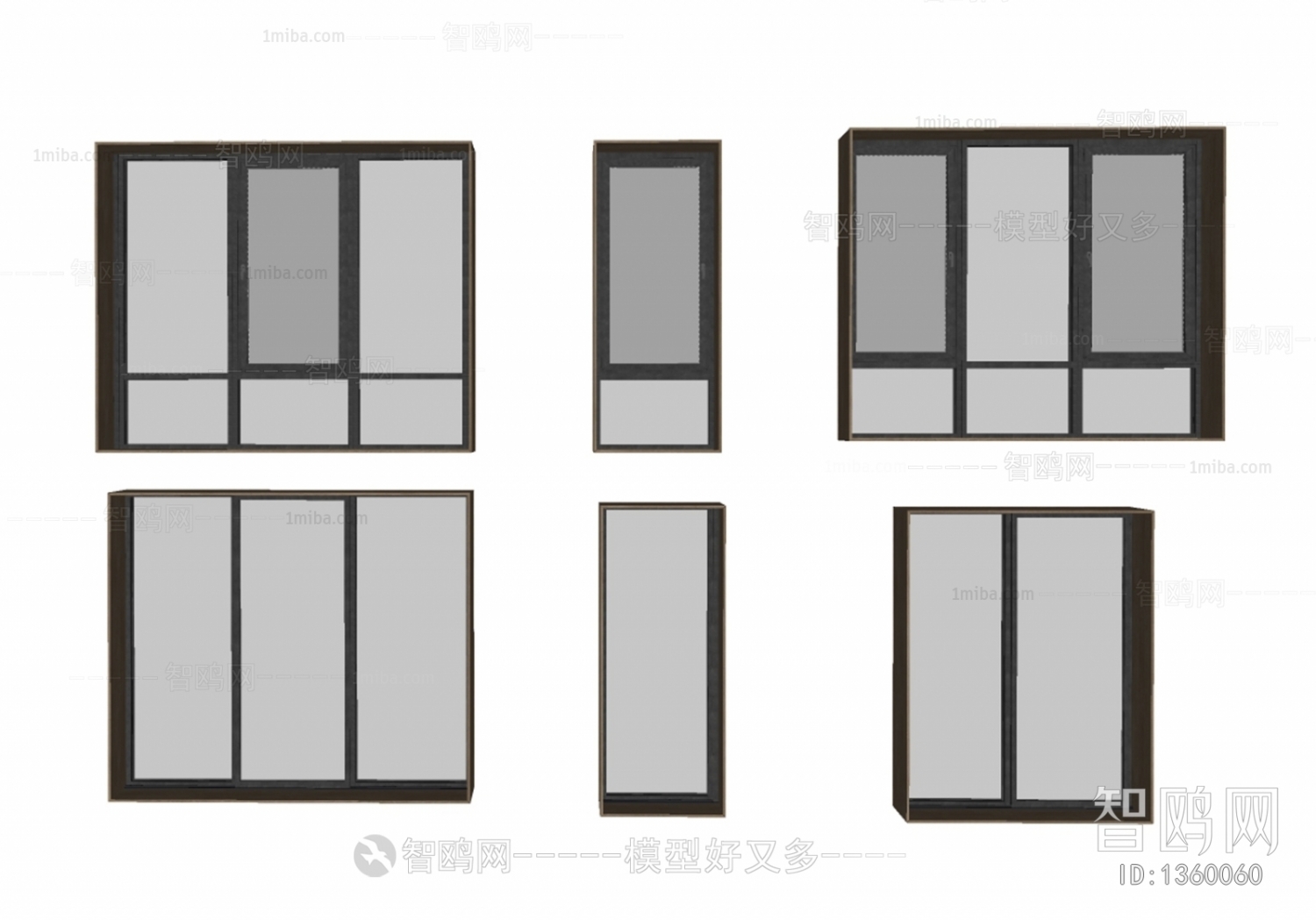 现代窗户组合