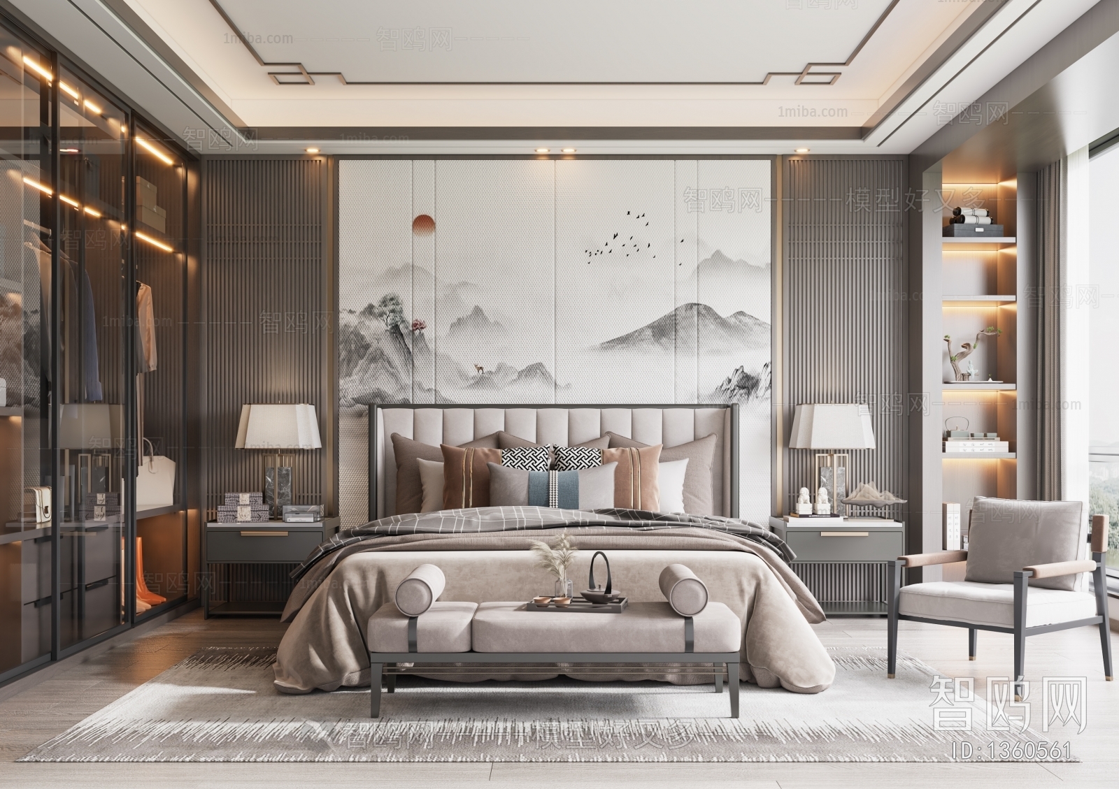 New Chinese Style Bedroom