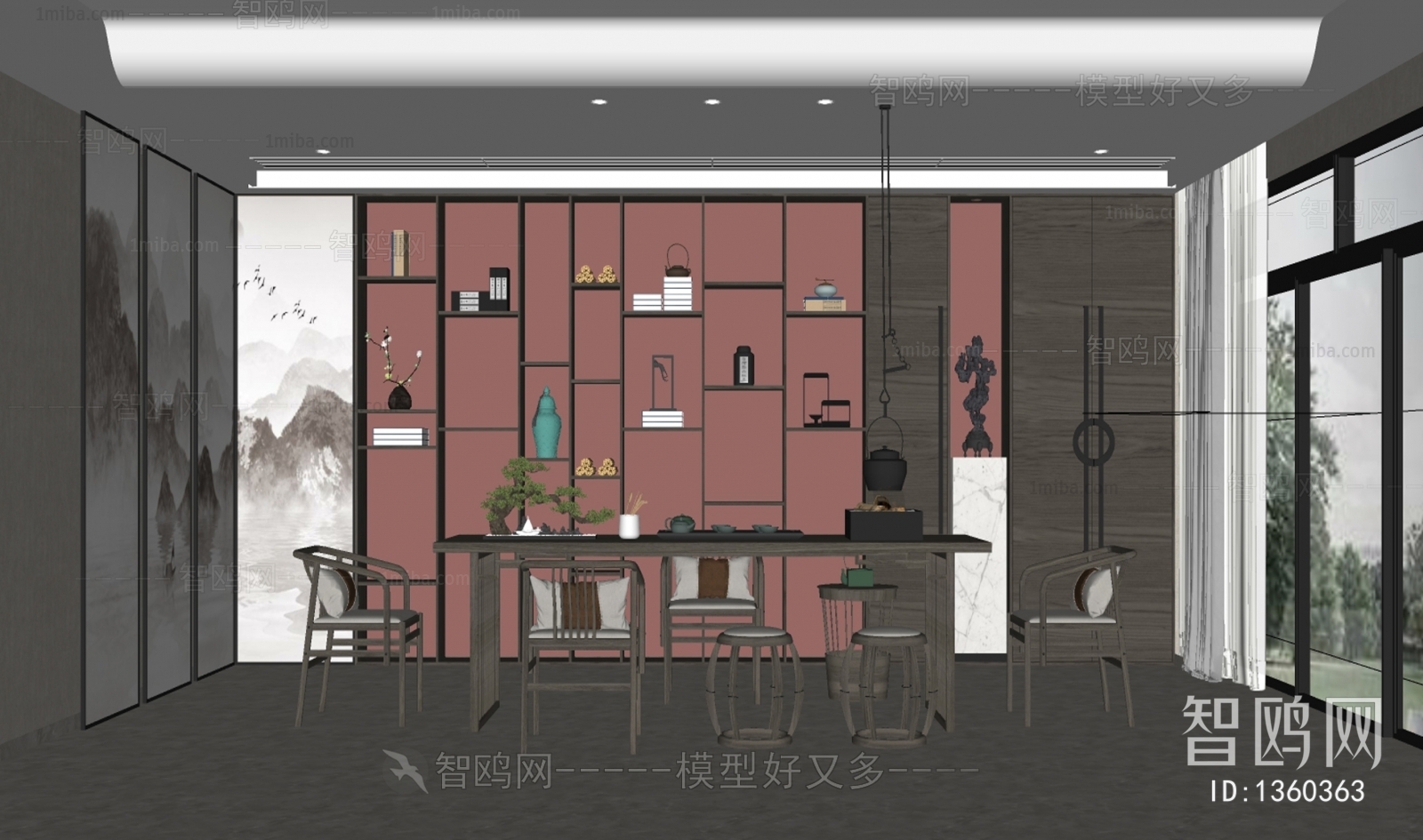 新中式家居茶室