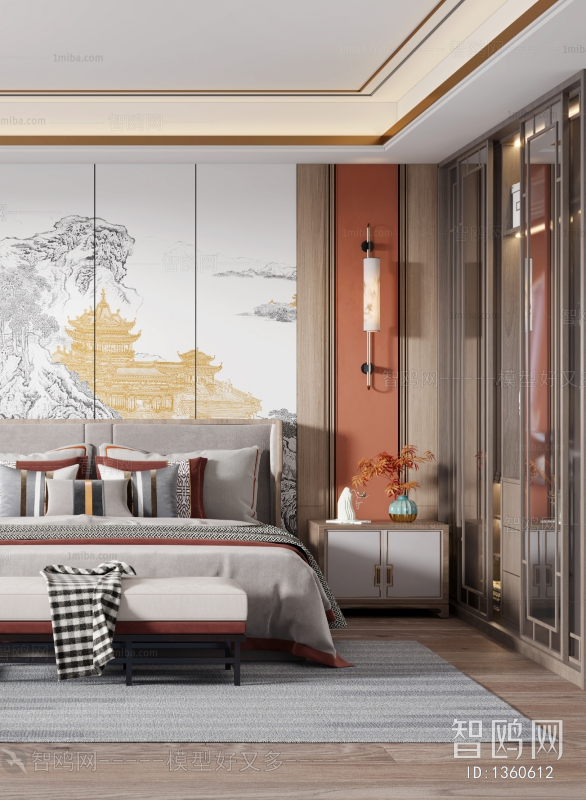 New Chinese Style Bedroom