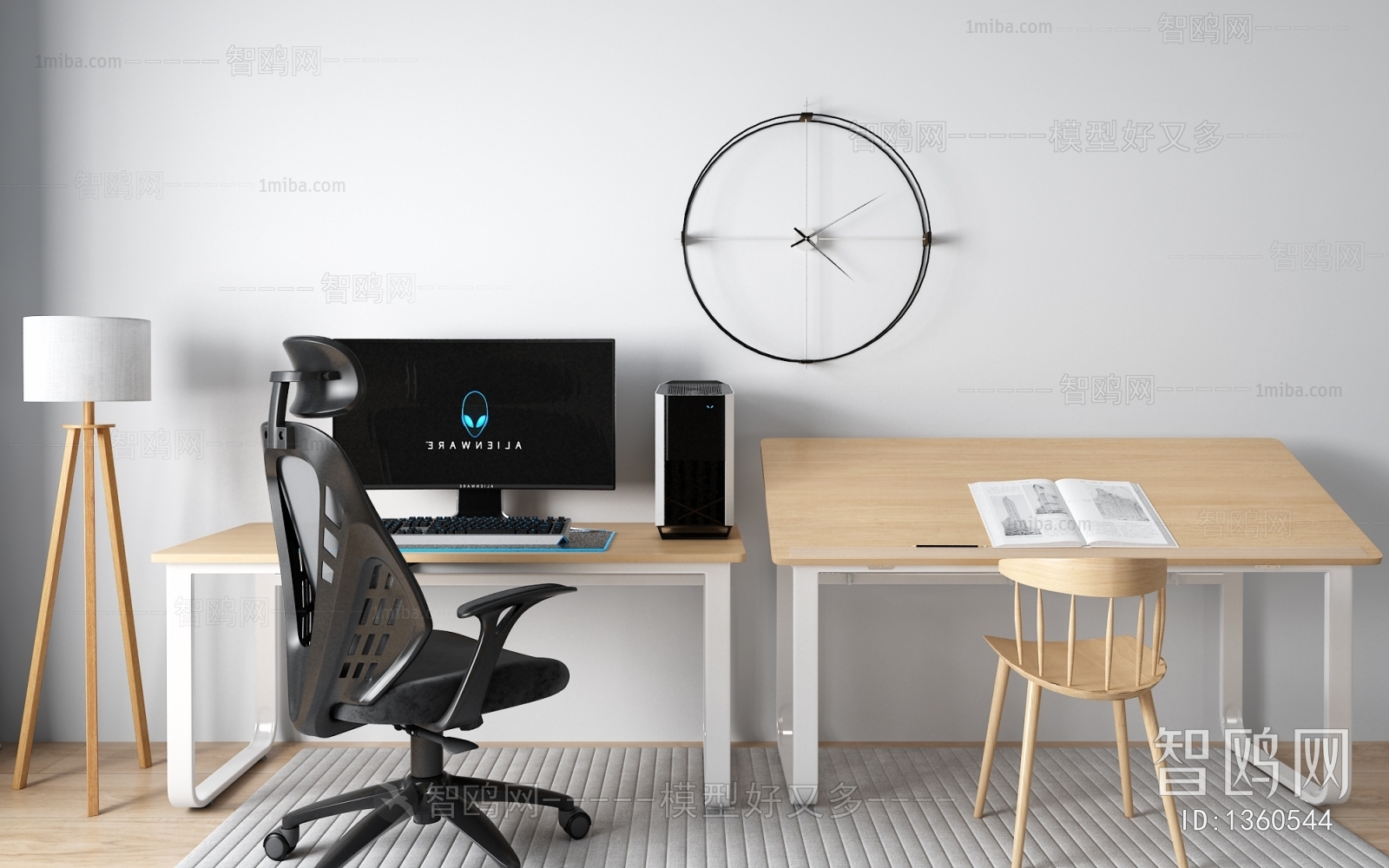 Nordic Style Computer Desk And Chair