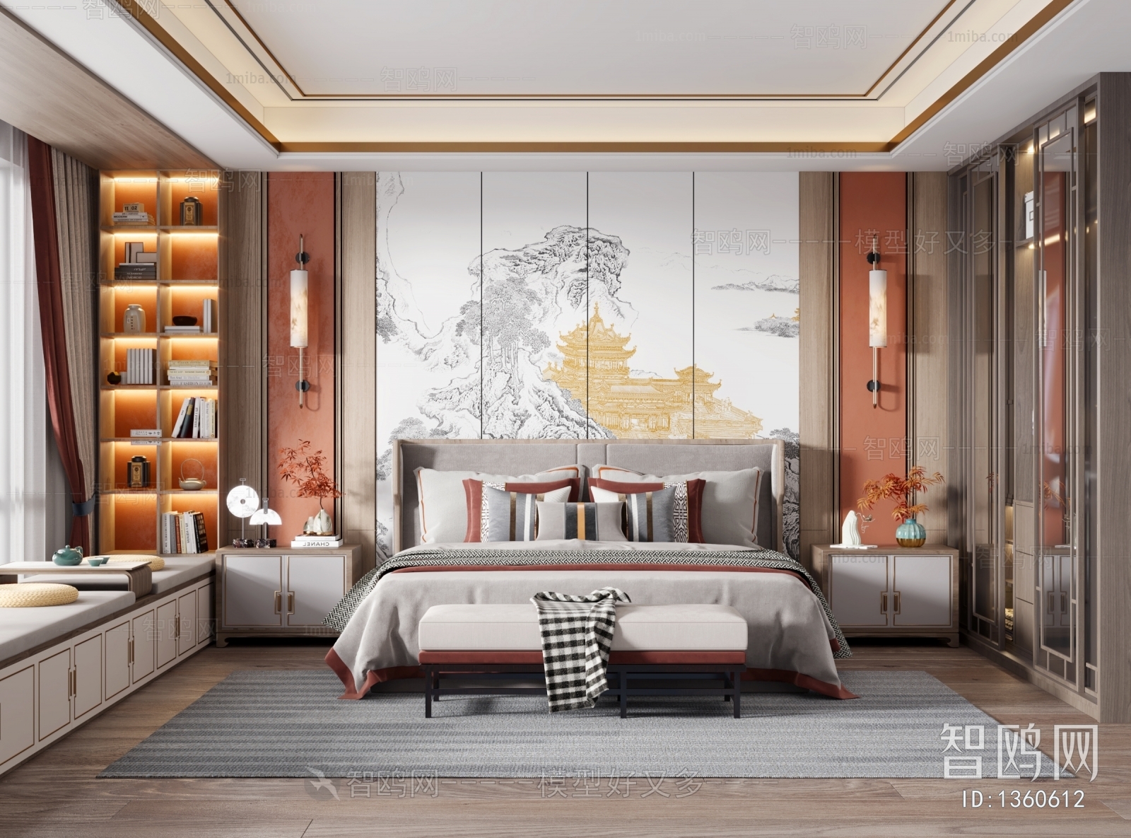 New Chinese Style Bedroom