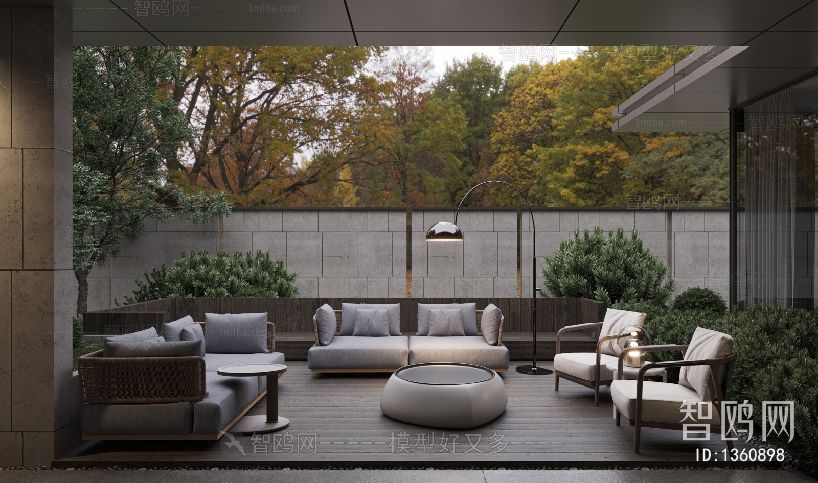 Modern Courtyard/landscape