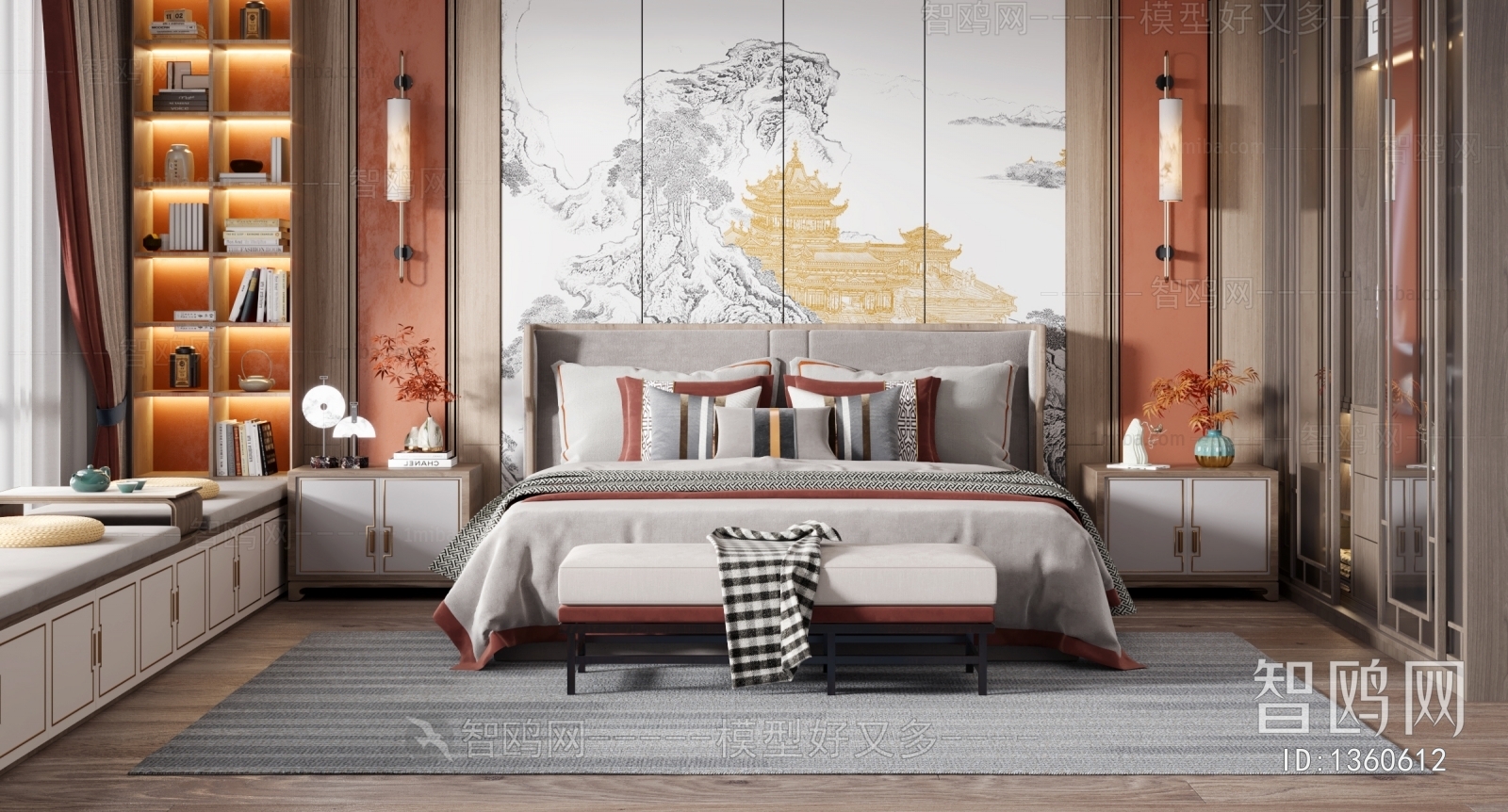 New Chinese Style Bedroom